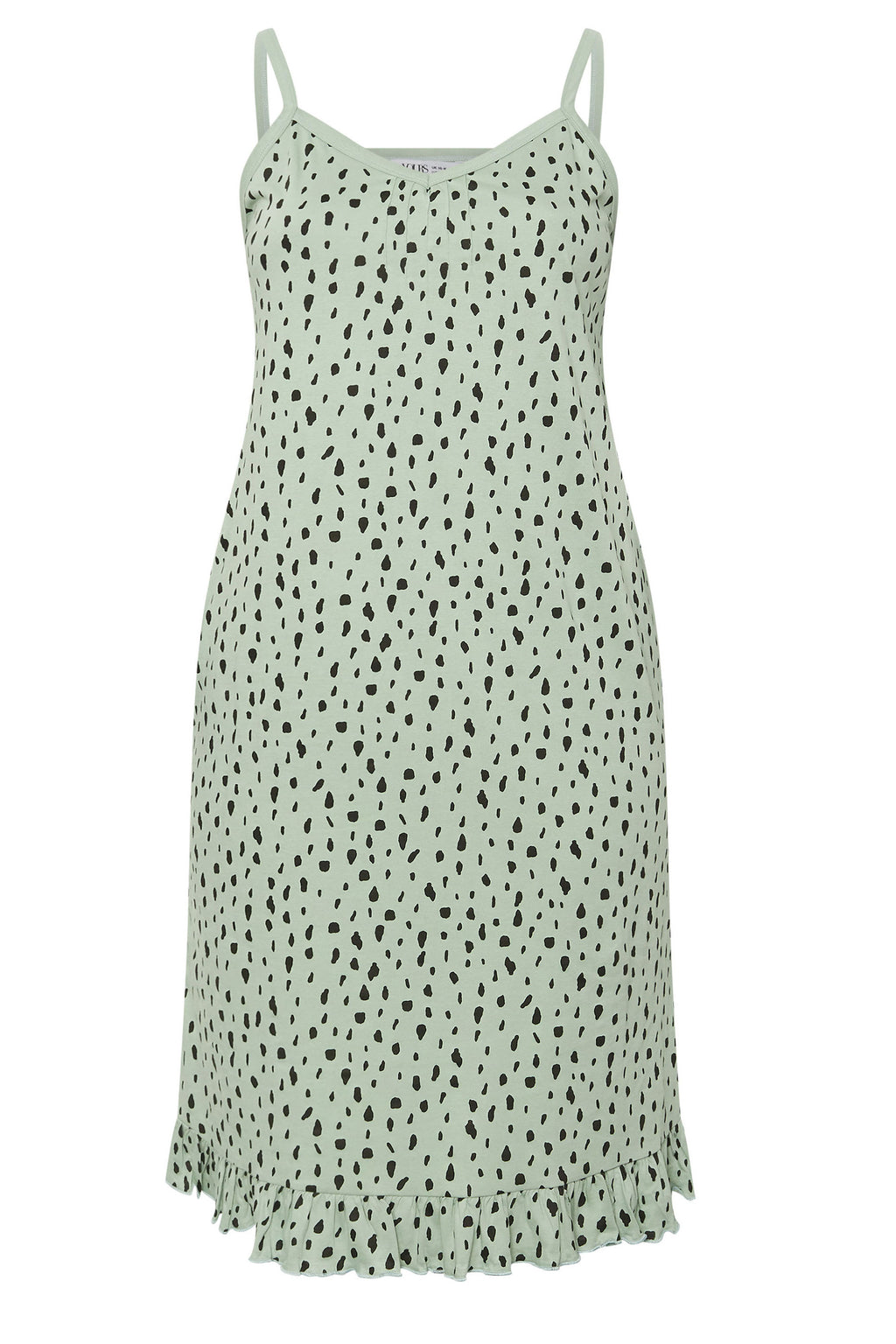  YOURS - Lot De 2 Chemises De Nuit Verte Et Noire à Pois