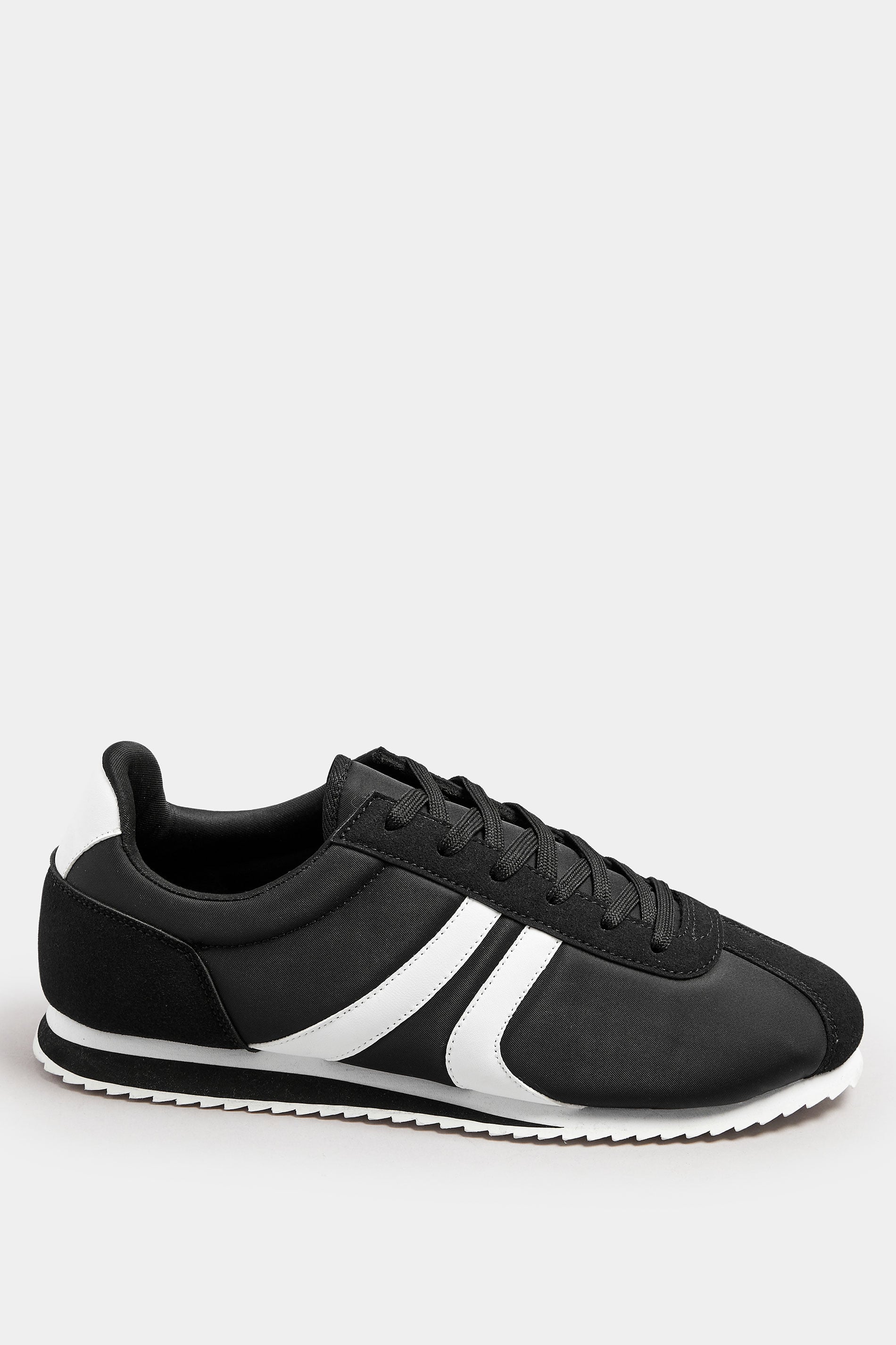  Tennis Noires Bandes Blanches Pieds Extra Largs EEE
