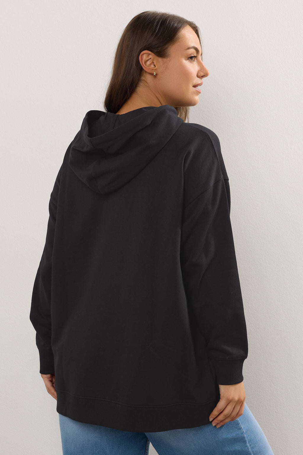  YOURS Curve Sweat à Capuche Noir Imprimé Léopard « Weekend »
