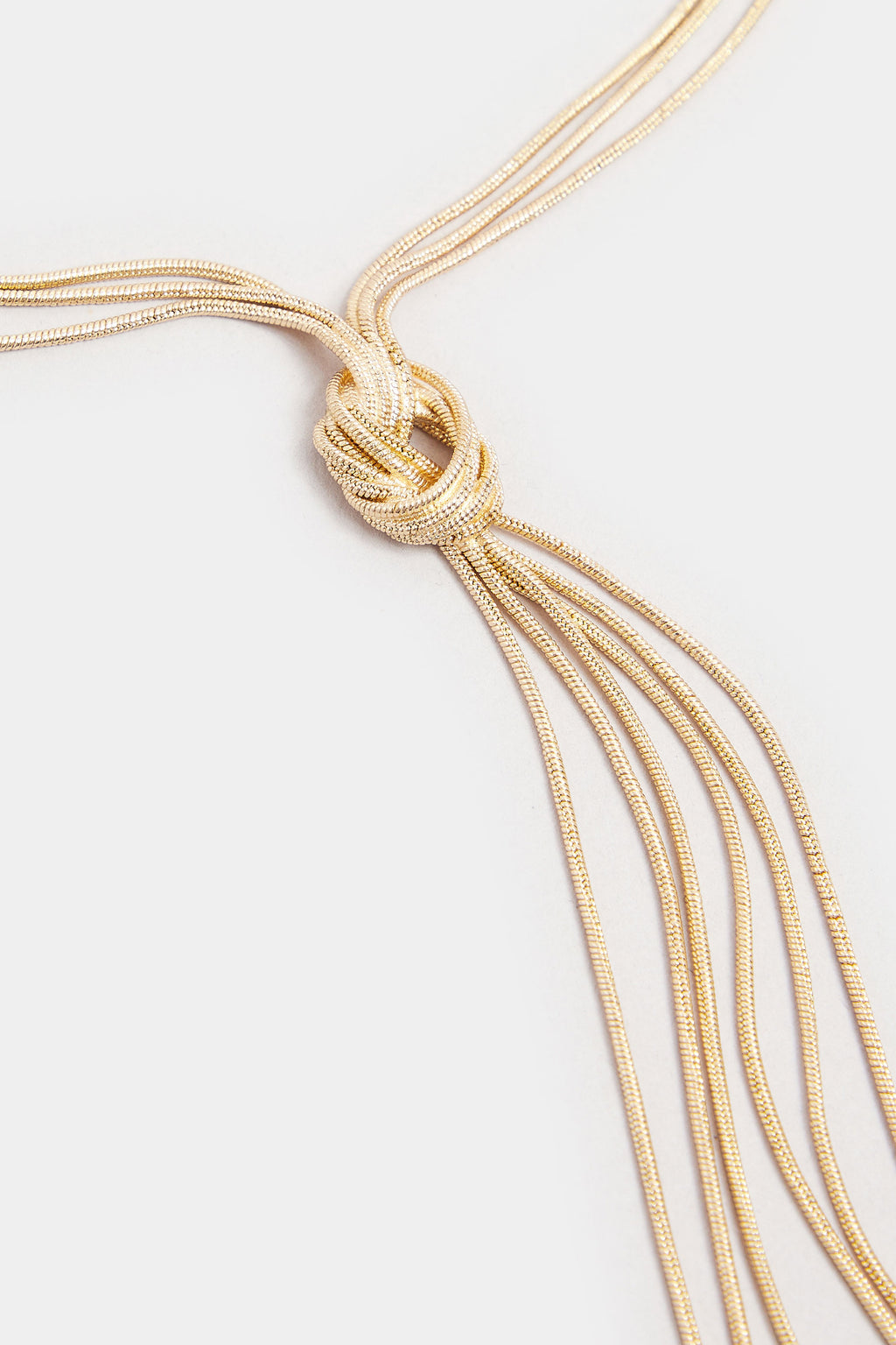  Collier Multi-chaînes Doré à Nœuds