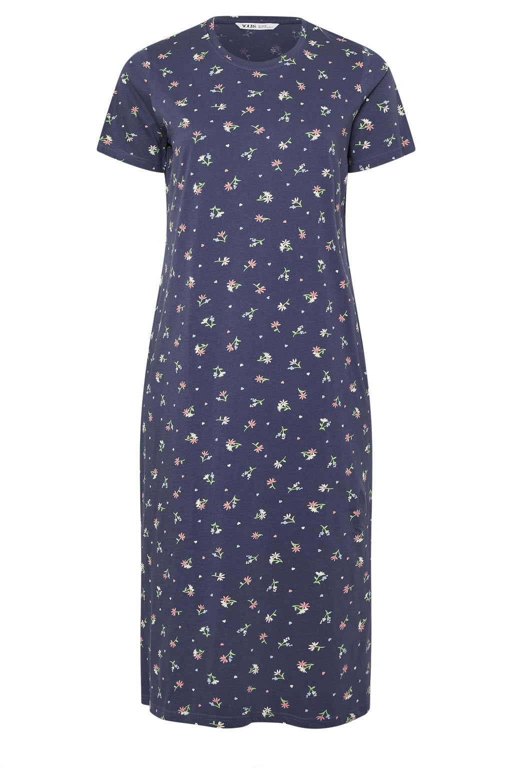  YOURS - Lot De 2 Chemises De Nuit Bleues Floral 'Every Moment'