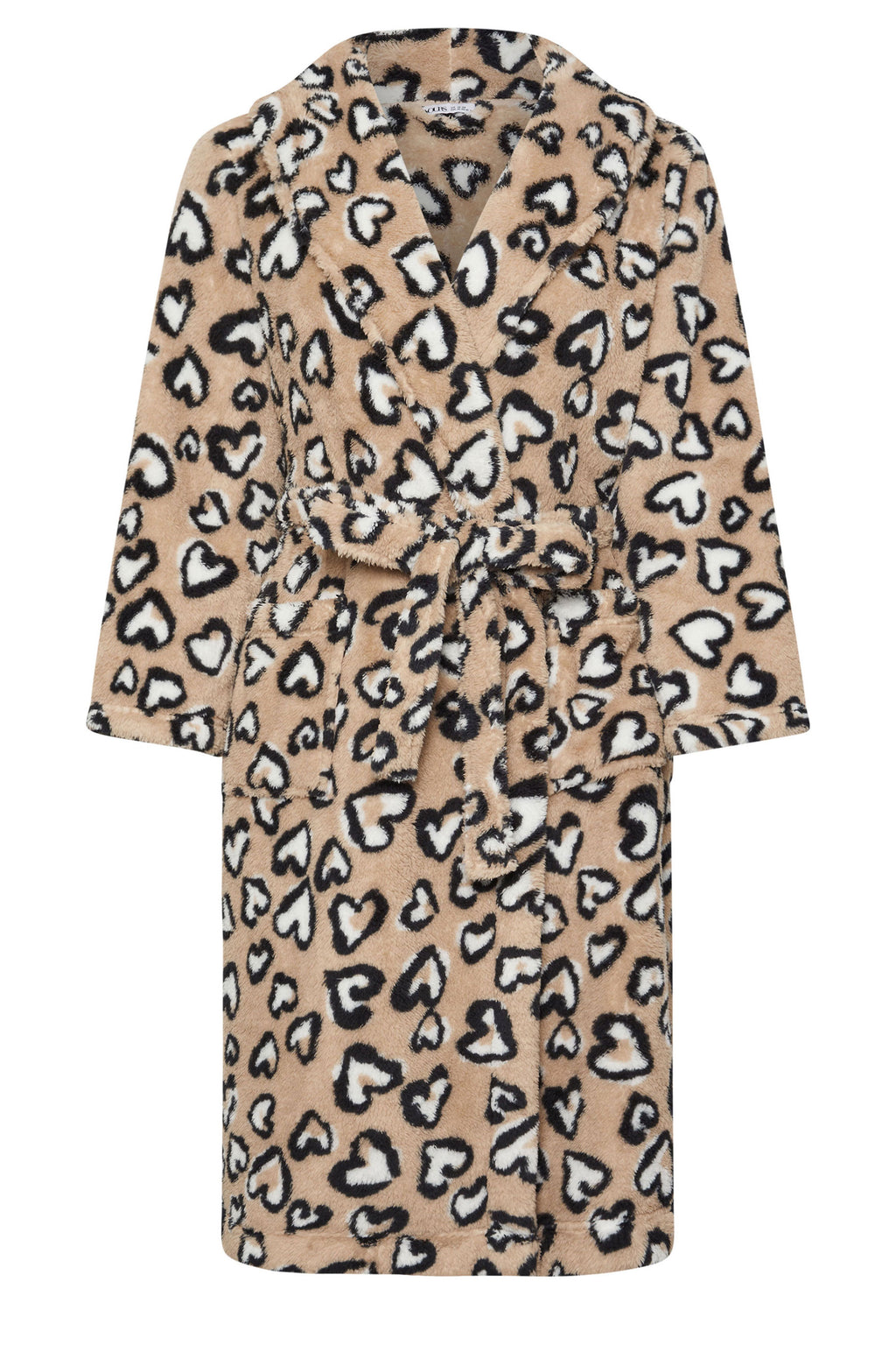  YOURS - Robe De Chambre Beige Léopard En Polaire