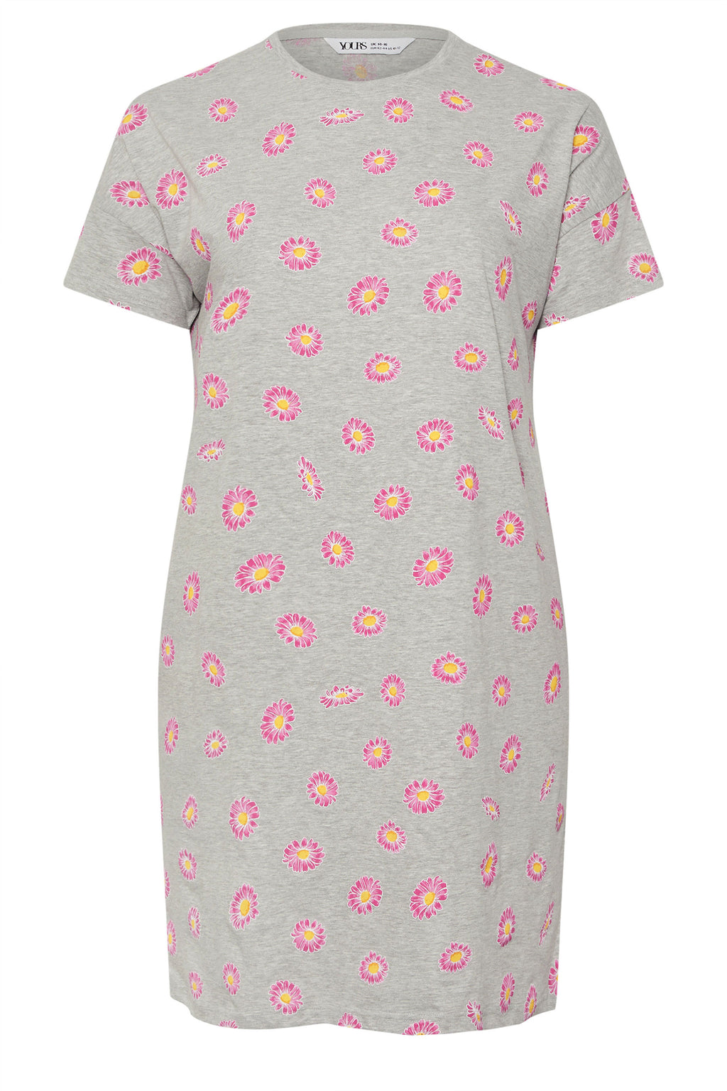  YOURS - Lot De 2 Chemises De Nuit Verte & Grise 'Lazy Daisy'