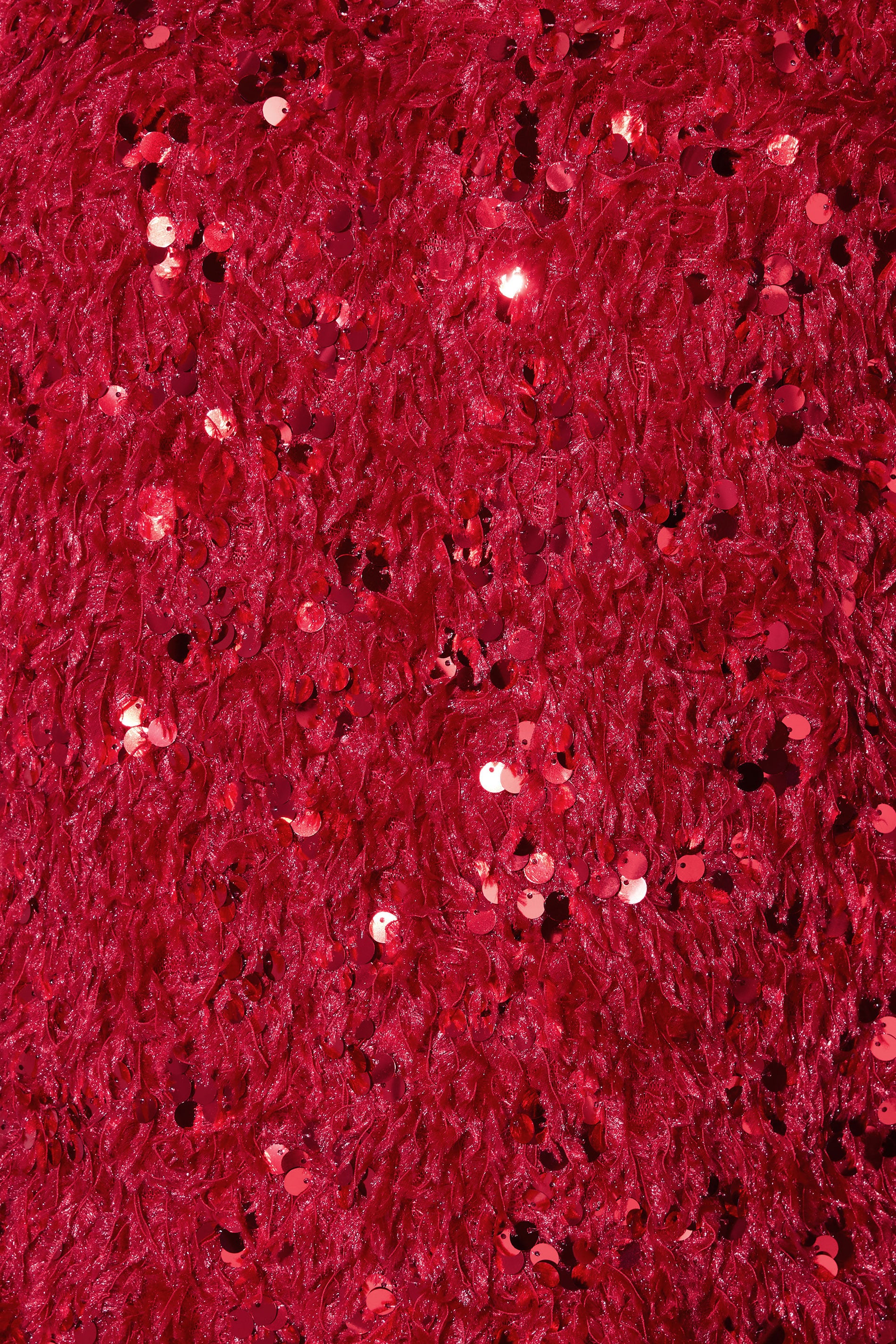  YOURS LONDON Curve Robe Nuisette Rouge Texturée à Sequins