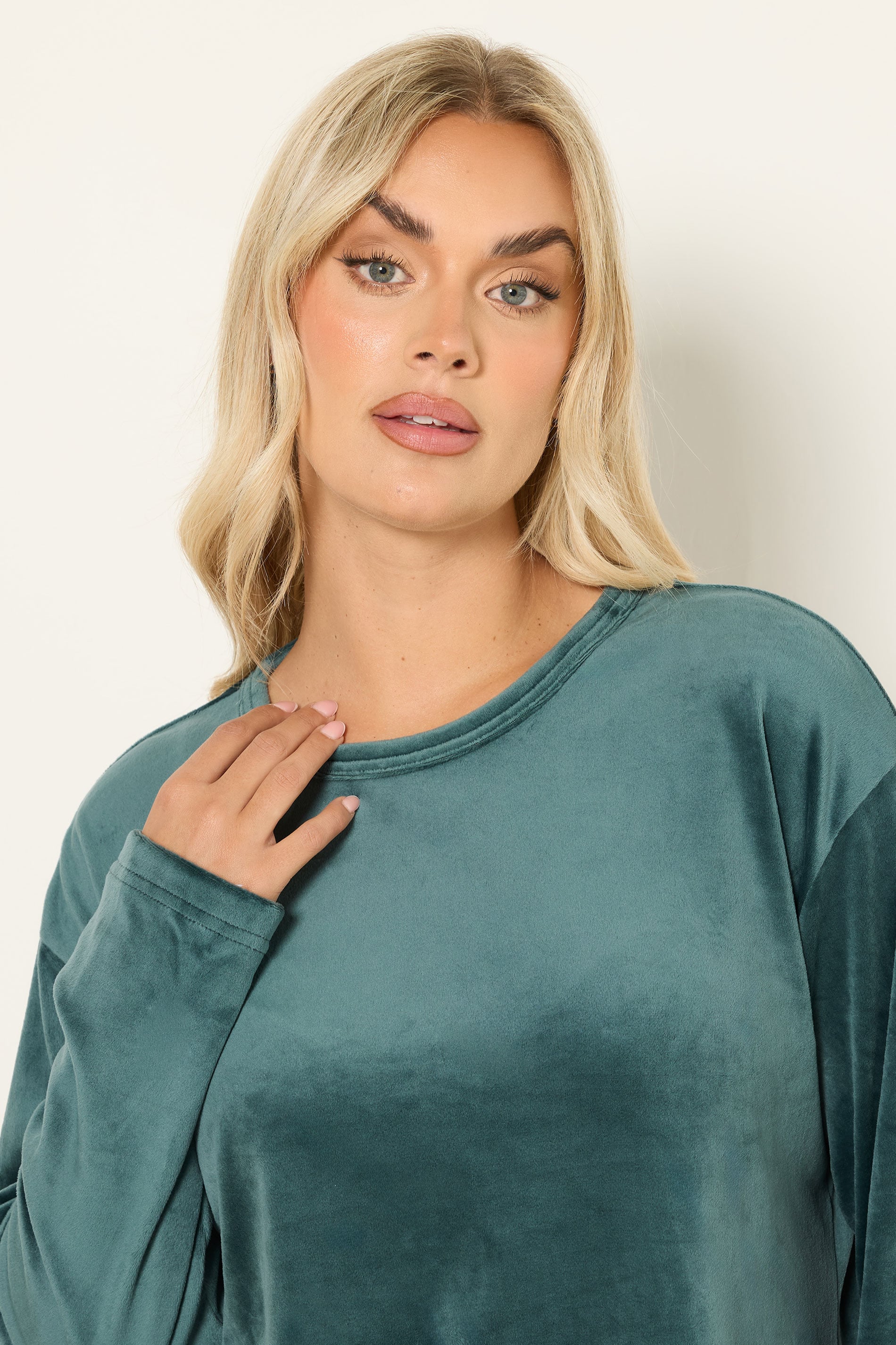  YOURS Curve Ensemble De Pyjama Super Luxe Vert