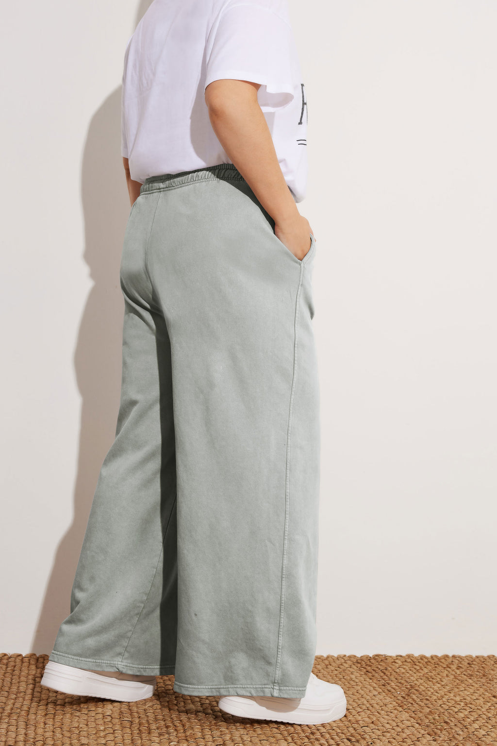  YOURS - Jogging Gris Coupe Wide Leg à Poches