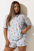  LIMITED COLLECTION - Ensemble De Pyjama Short Bleu Nounours