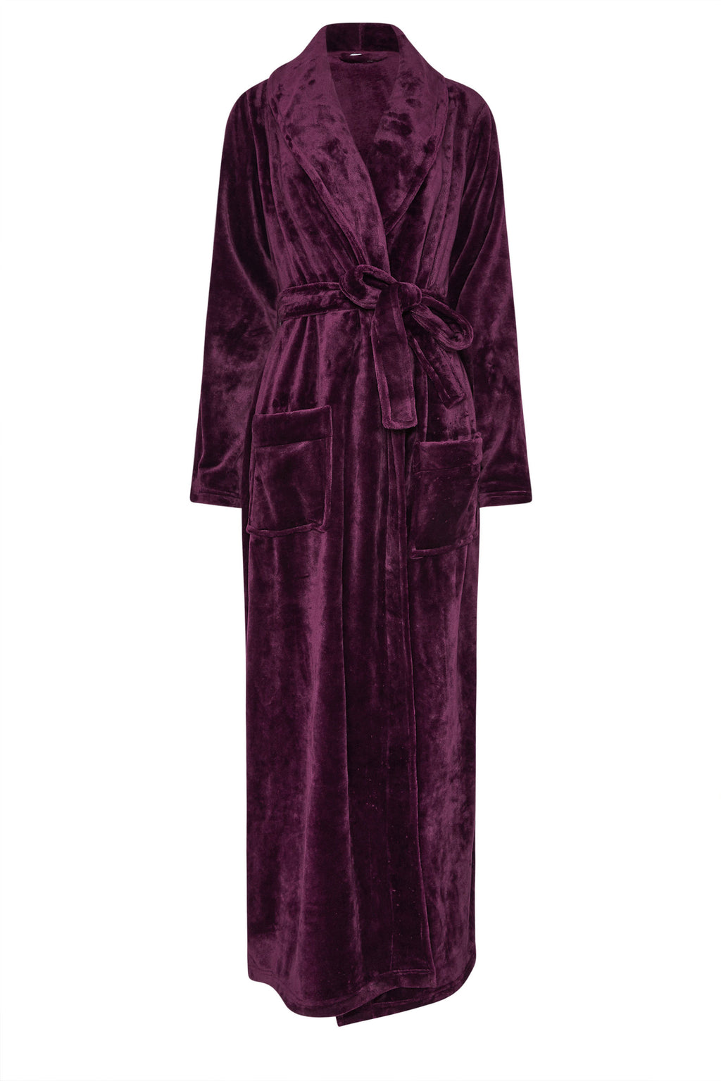  LTS Tall Burgundy Red Super Luxe Maxi Dressing Gown