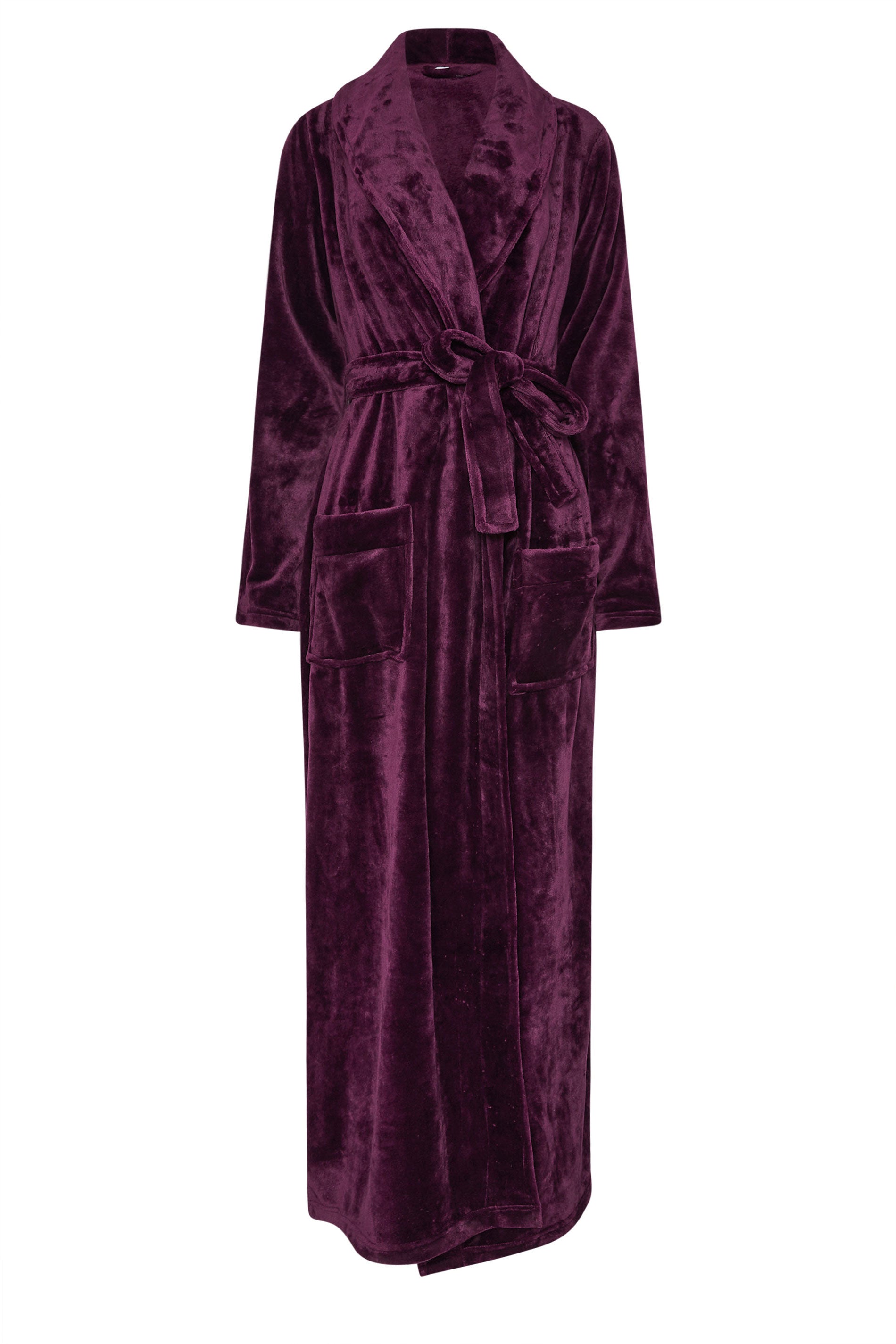  LTS Tall Burgundy Red Super Luxe Maxi Dressing Gown