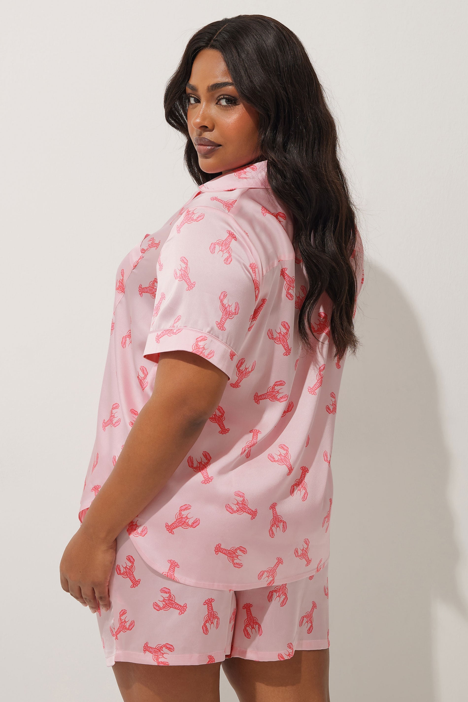  LIMITED COLLECTION - Ensemble De Pyjama Short Rose Langouste