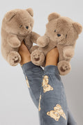  Chaussons Ours En Peluche En Fausse Fourrure Marron