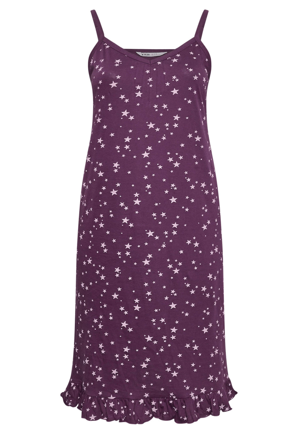  YOURS - Chemise De Nuit Violette Étoiles Fines Bretelles