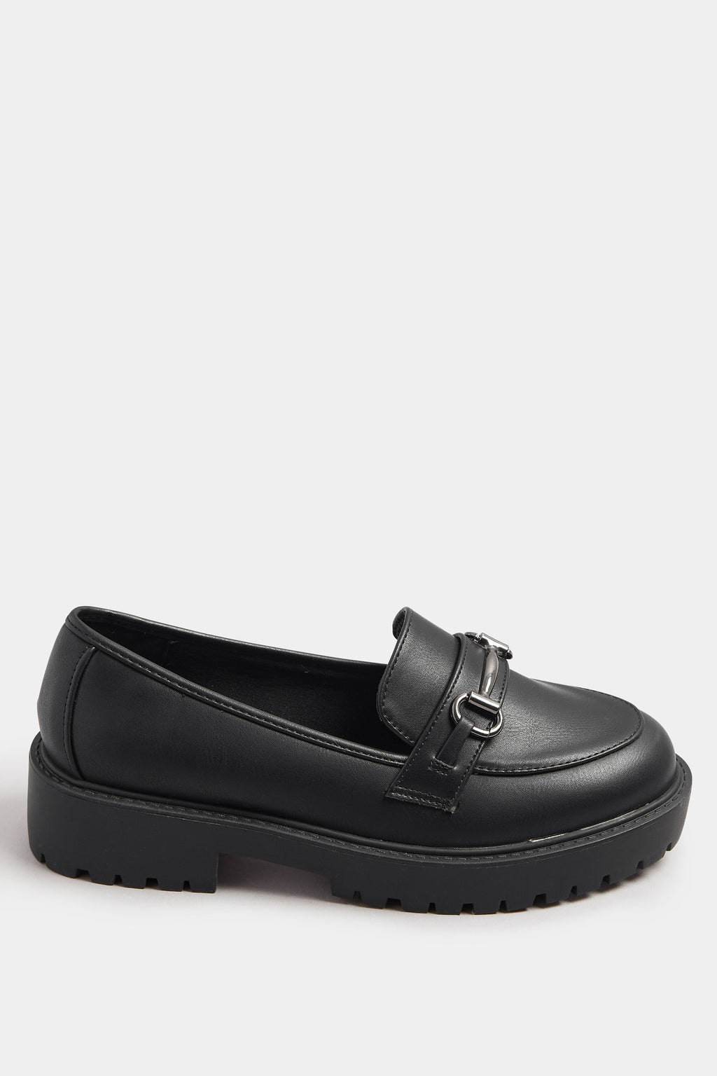  YOURS Curve Mocassins à Détails Métalliques Noirs, Coupes Wide E Et Extra Wide EEE