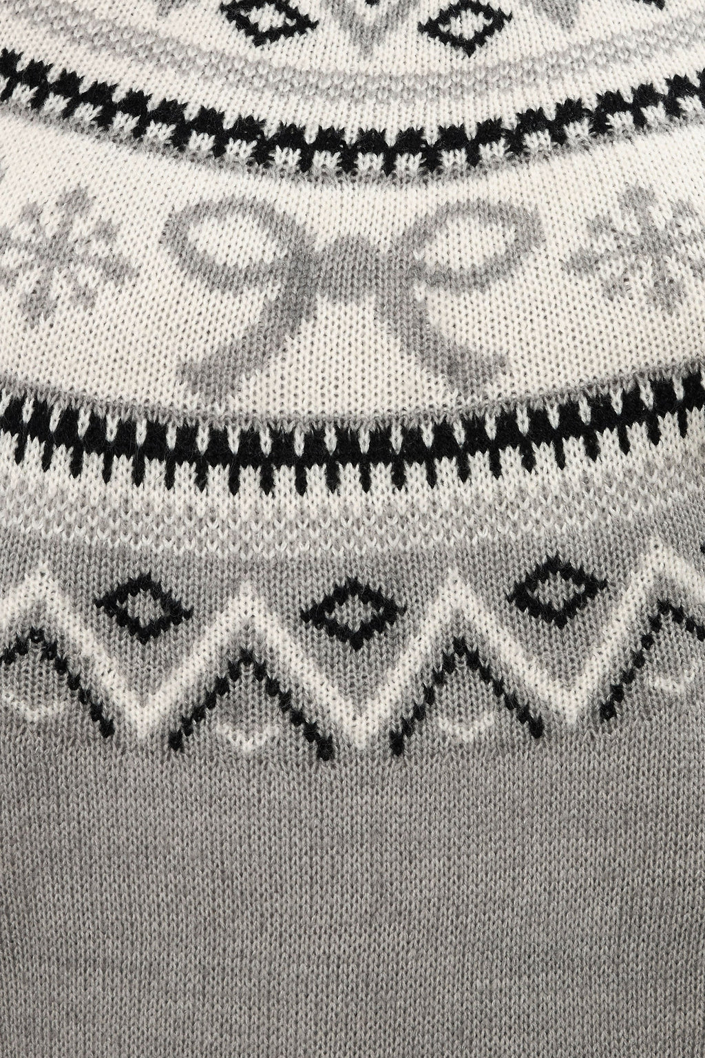  YOURS Curve Pull Gris à Nœud Fairisle