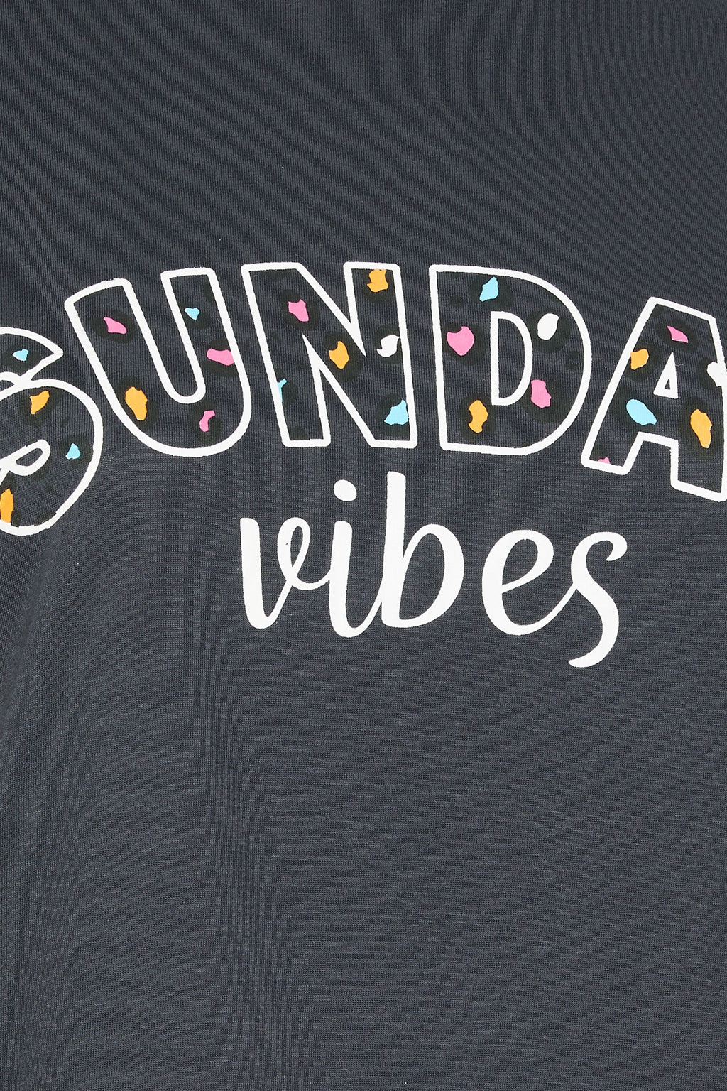  YOURS Curve Ensemble De Pyjama Bleu à Jambes Larges Avec Slogan « Sunday Vibes »