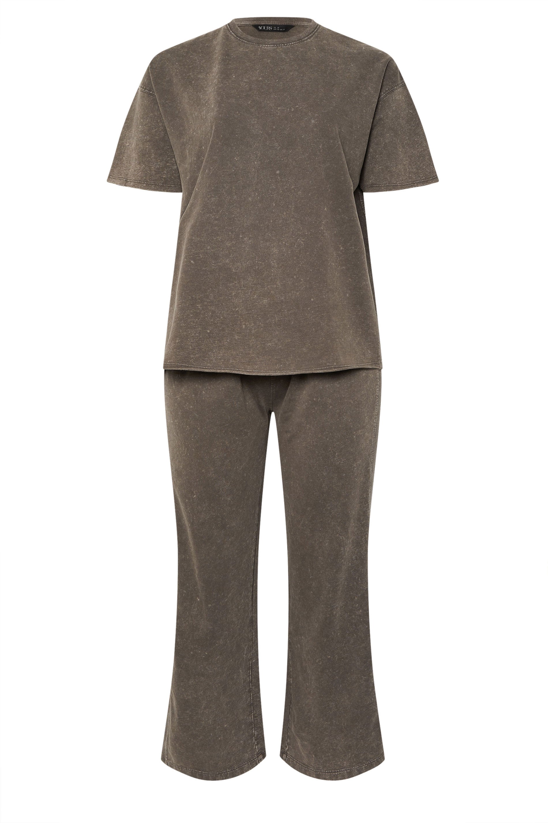  YOURS - Ensemble Jogging Marron Délavé