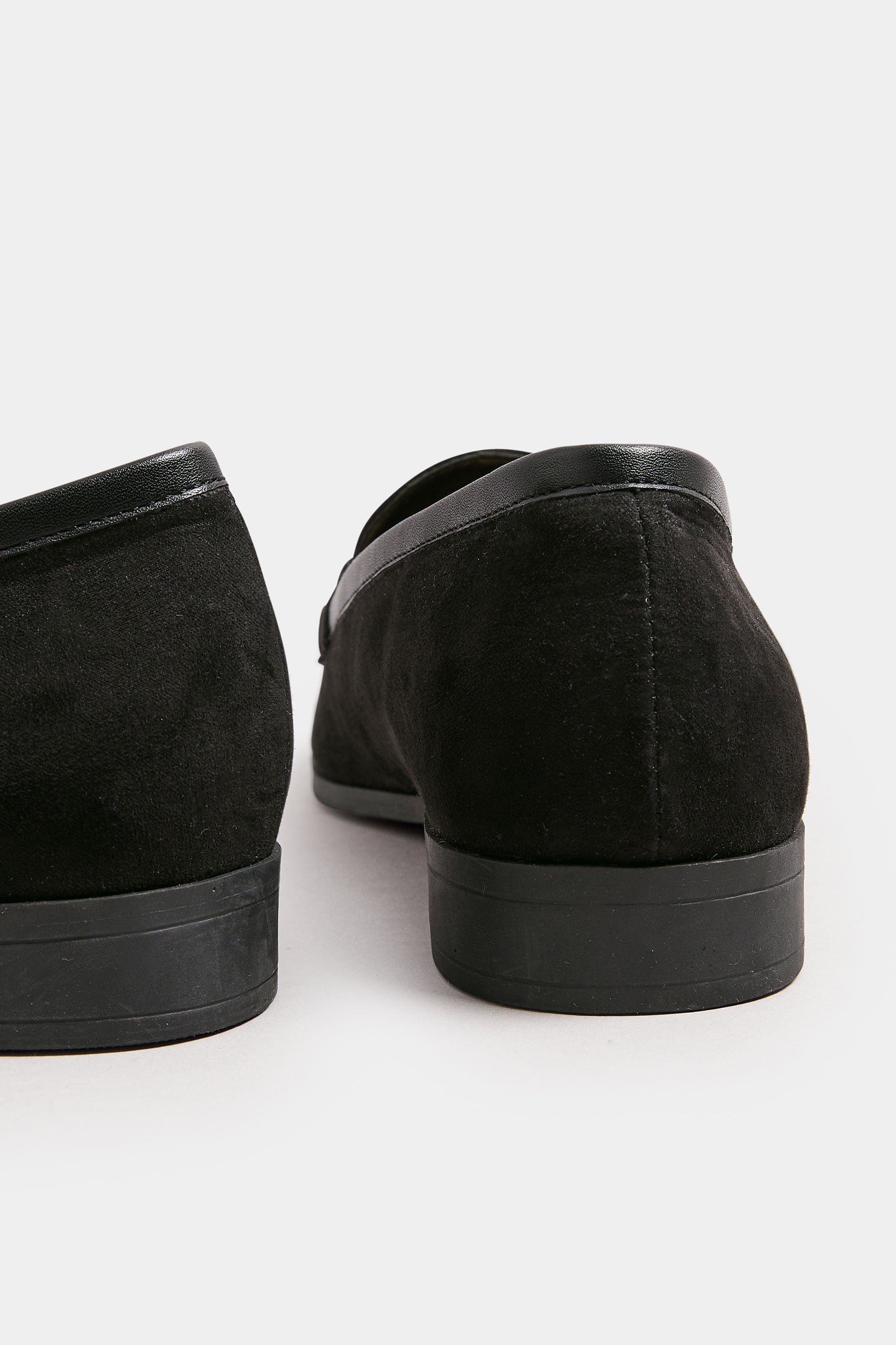  Mocassins Noirs Effet Daim Pieds Larges E
