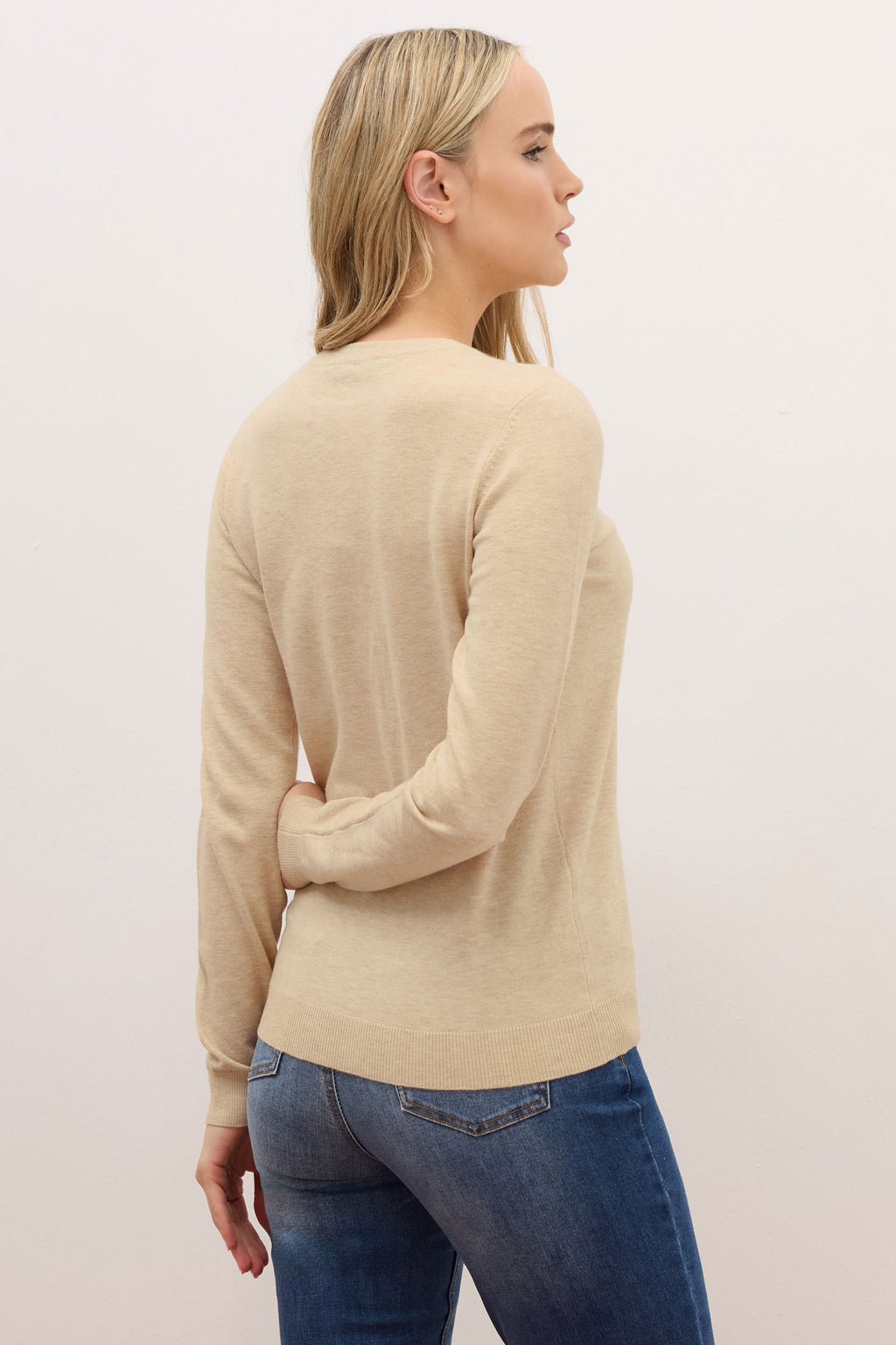  LTS PREMIUM Tall Natural Brown Button Down Cardigan