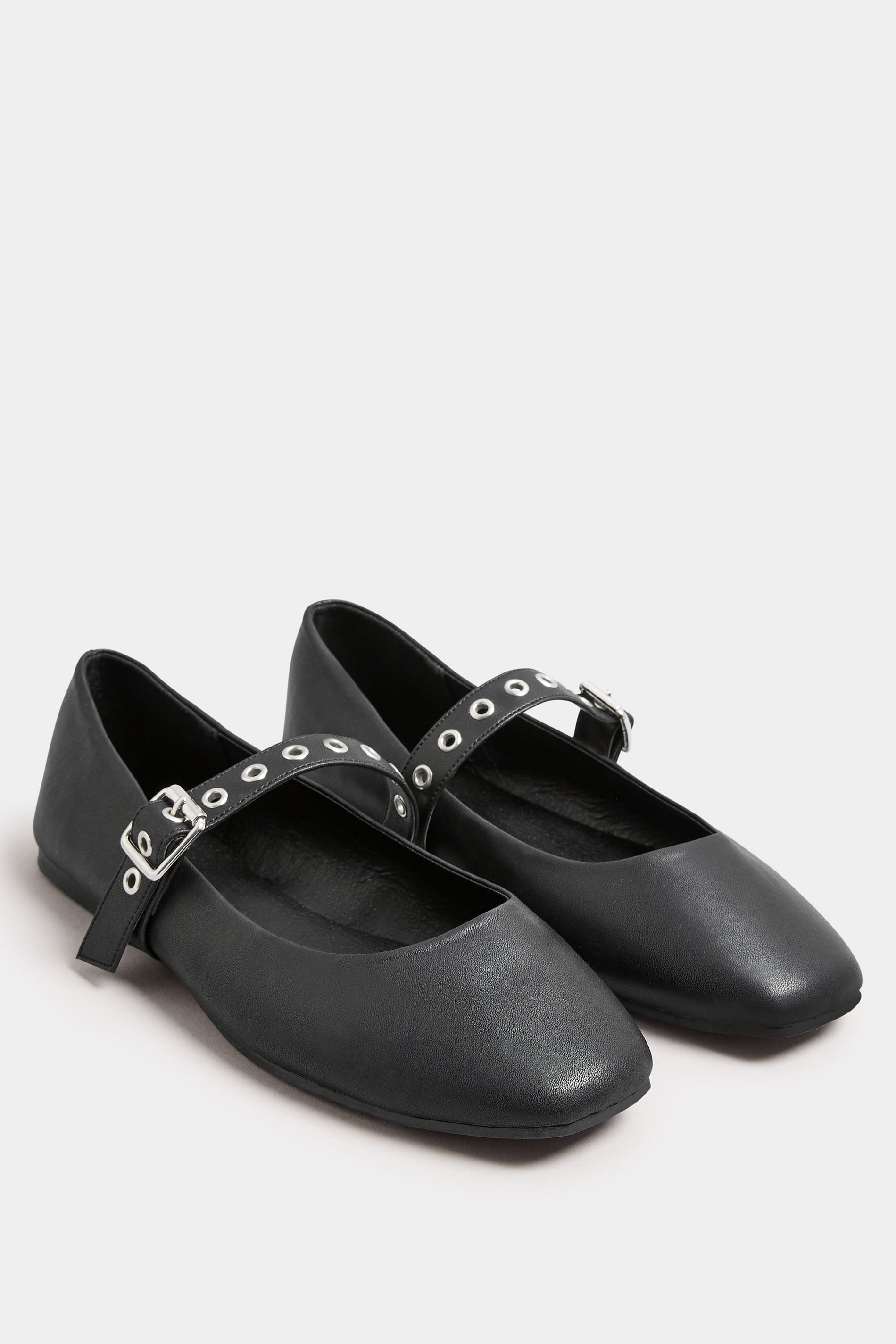  Ballerines Mary Jane Noires Cloutées Pieds Extra Larges EEE