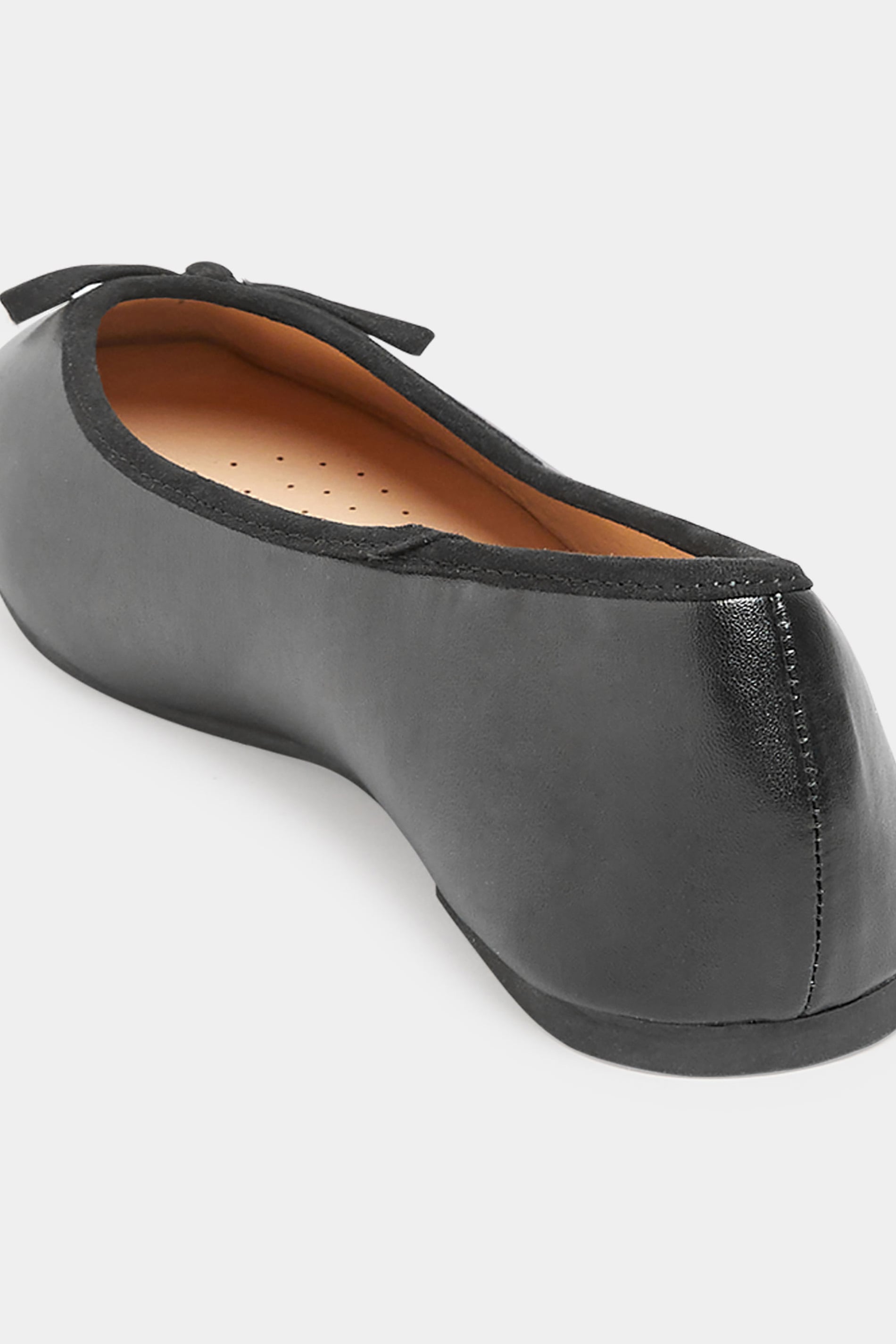  Ballerines Avec Noeud - Noir Pieds Larges EEE