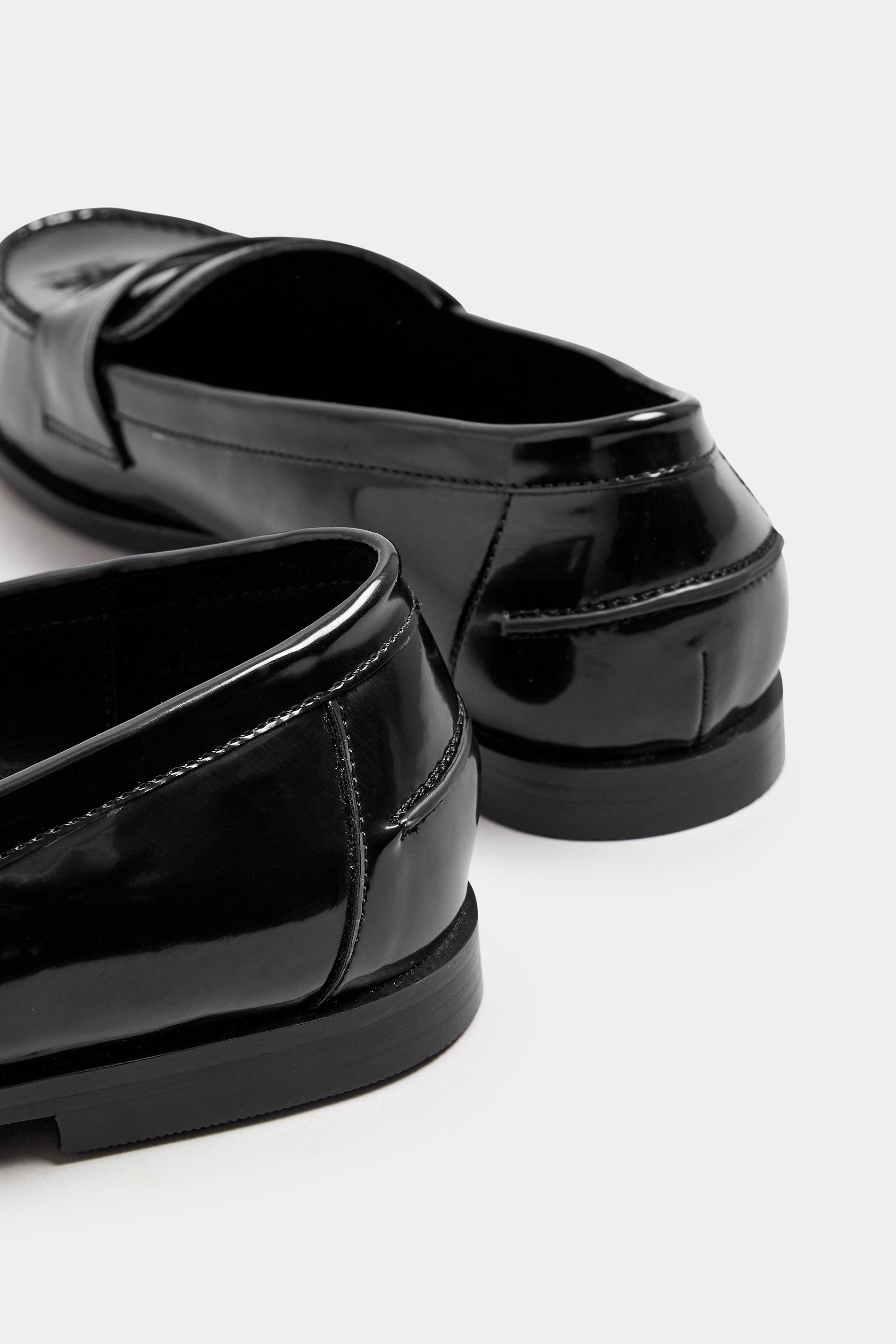  LTS Black Patent Loafers In Standard Fit