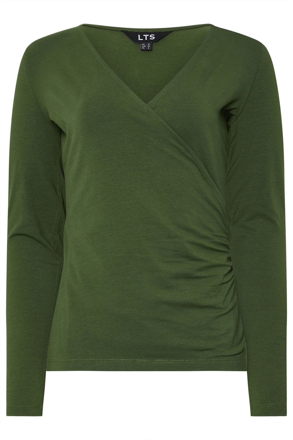  LTS Tall 2 PACK Khaki Green & Red Wrap Tops