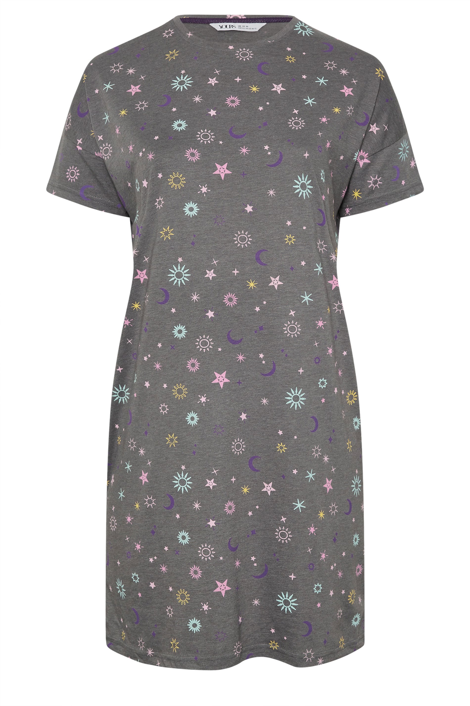  YOURS - Lot De 2 Chemises De Nuit Violette & Grise