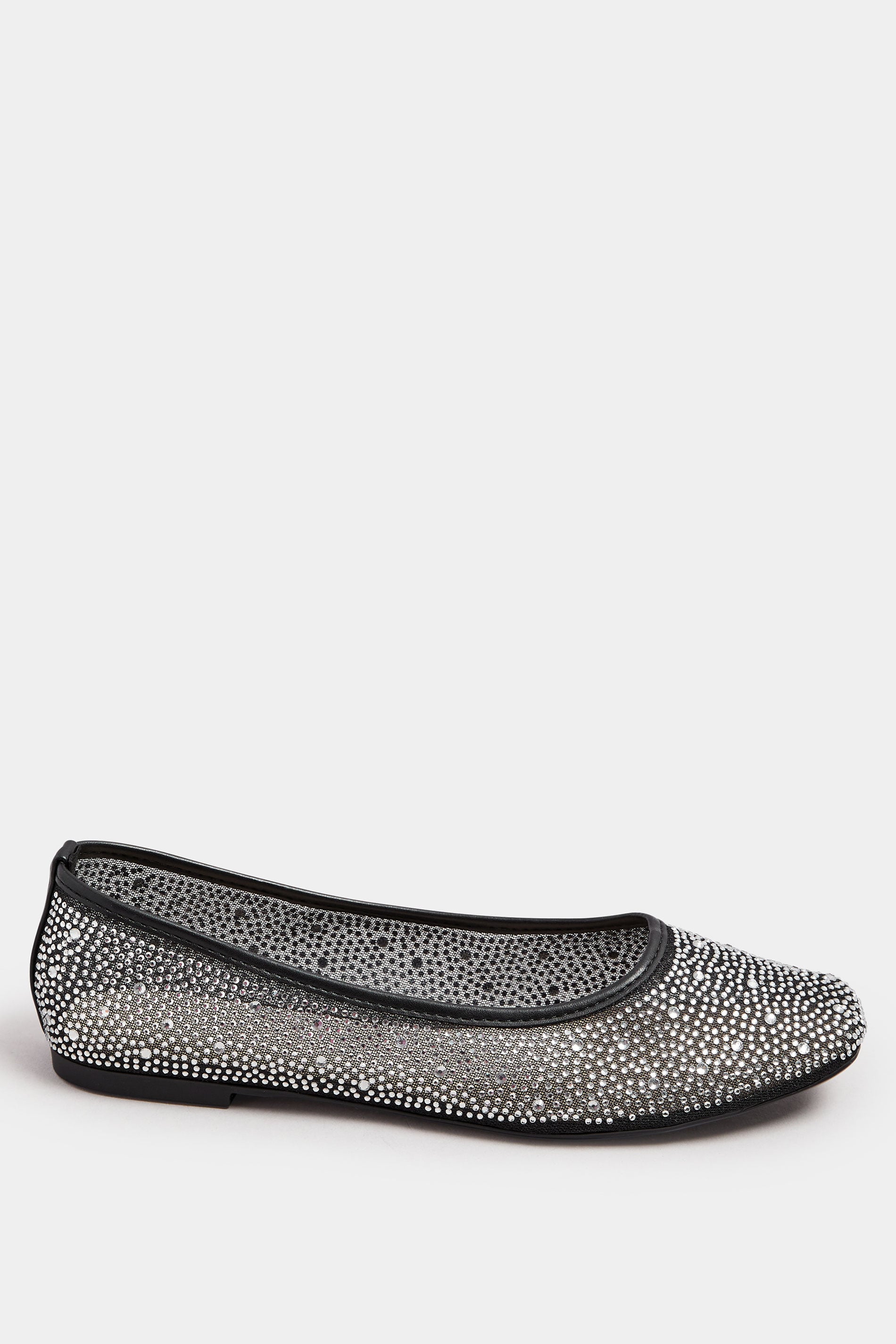  Ballerines Noires à Strass Pieds Larges E