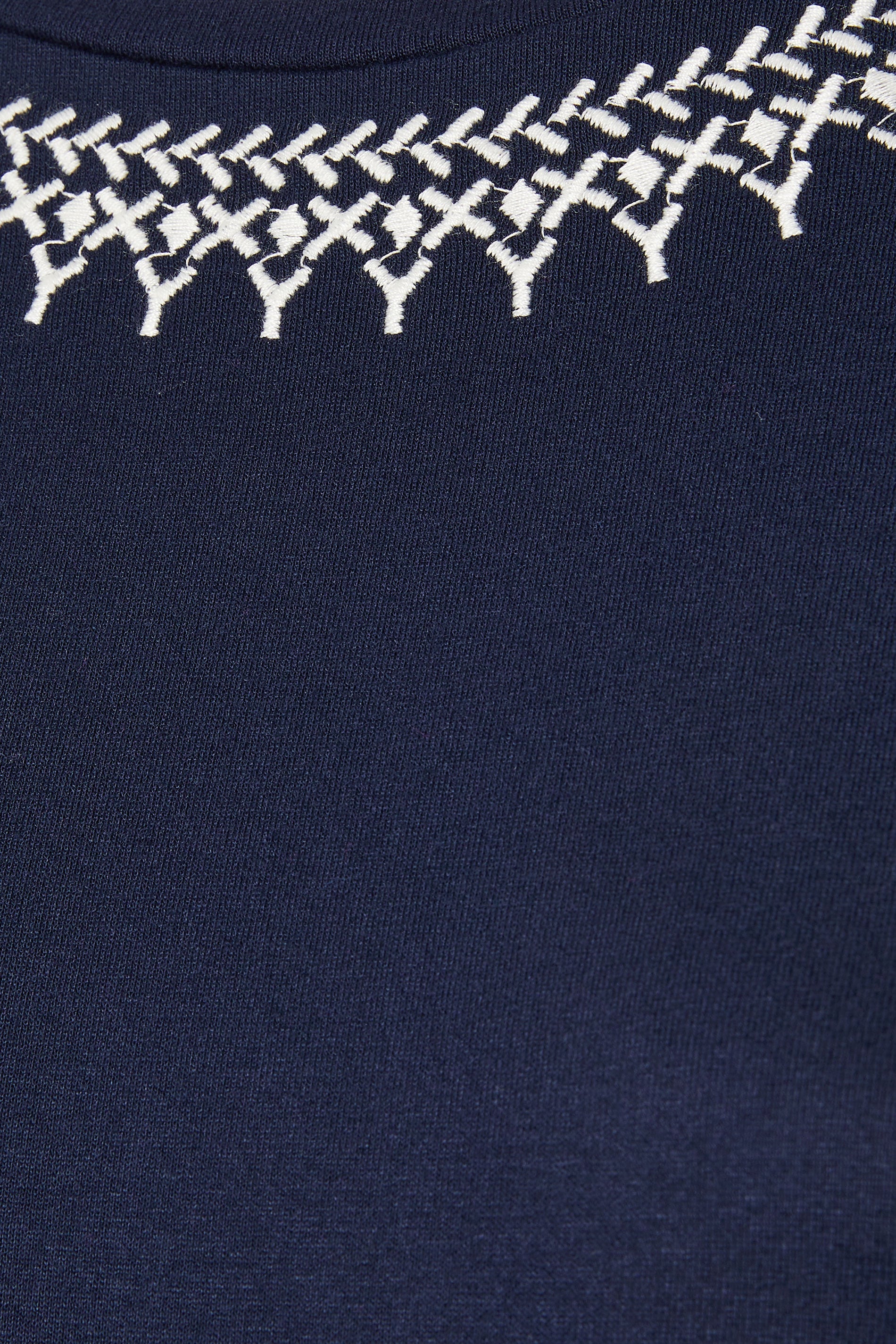  YOURS Curve T-shirt Brodé Bleu Marine