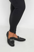  Mocassins Noirs Effet Daim Pieds Larges E