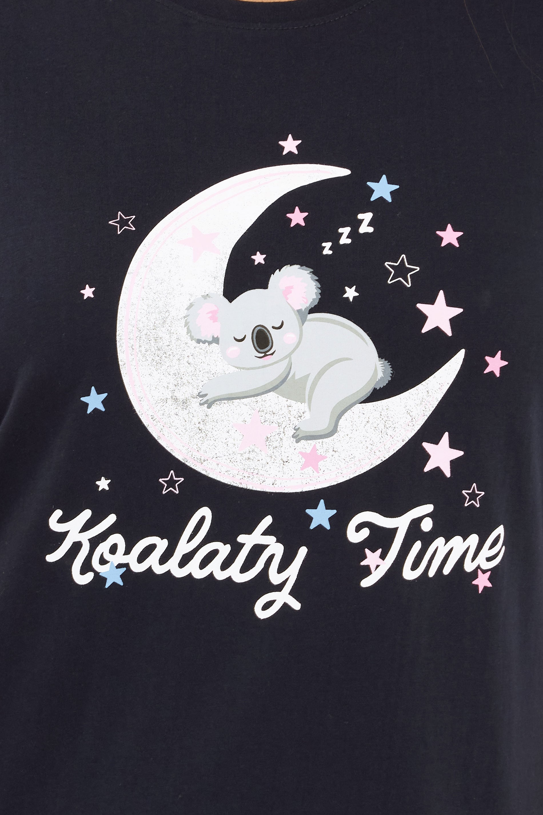  YOURS Curve Lot De 2 Chemises De Nuit Midaxi Bleu Marine « Koalaty Time »