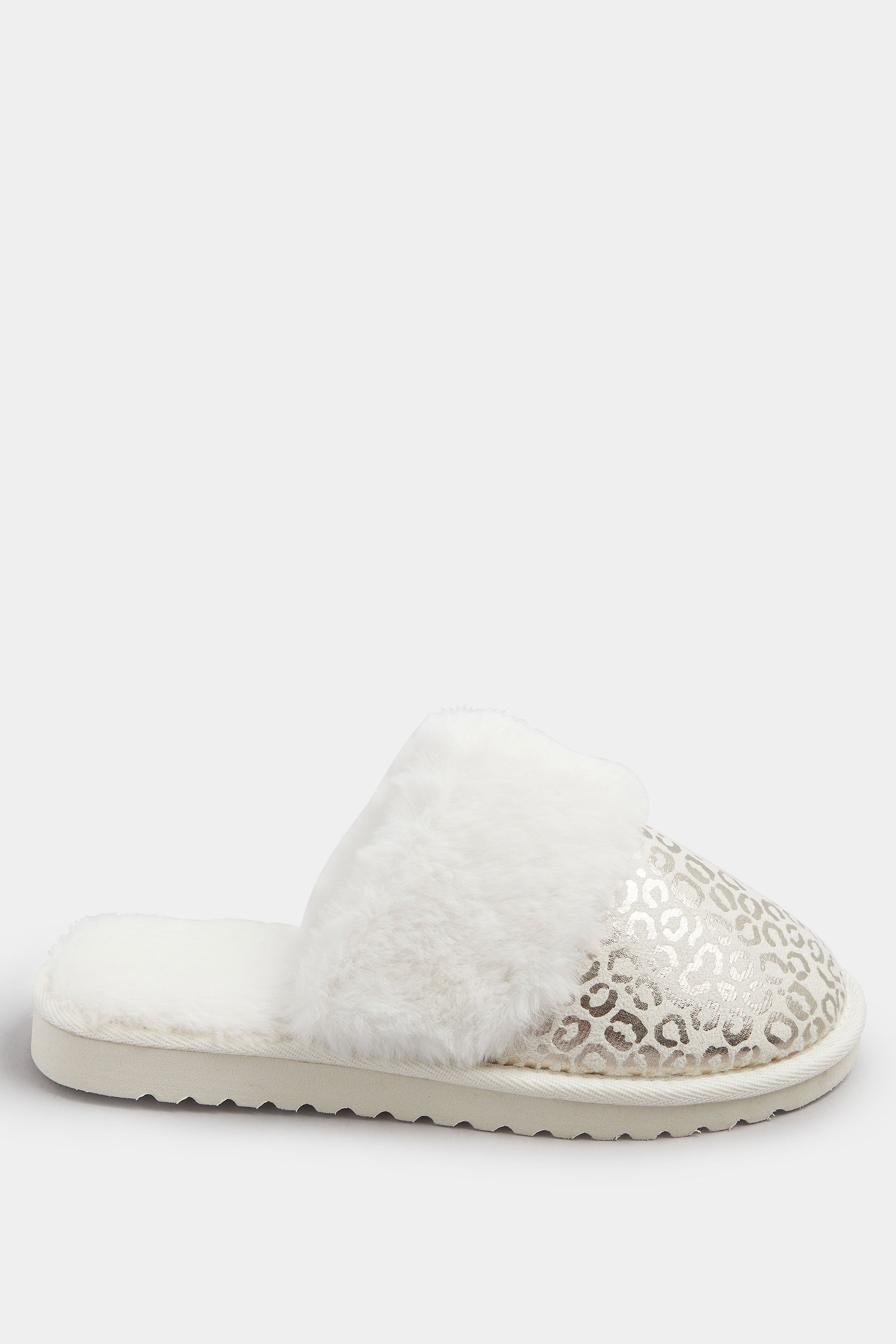  Chaussons à Imprimé Léopard Métallisé Doré