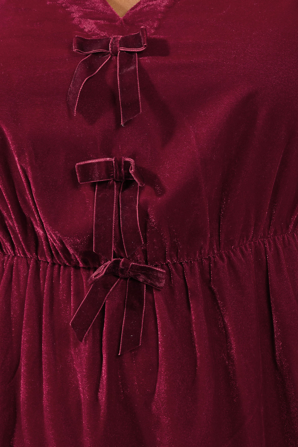  YOURS Curve Robe Longue En Velours Rouge Avec Nœud Sur Le Devant