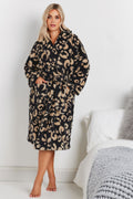  YOURS - Robe De Chambre Noire & Marron