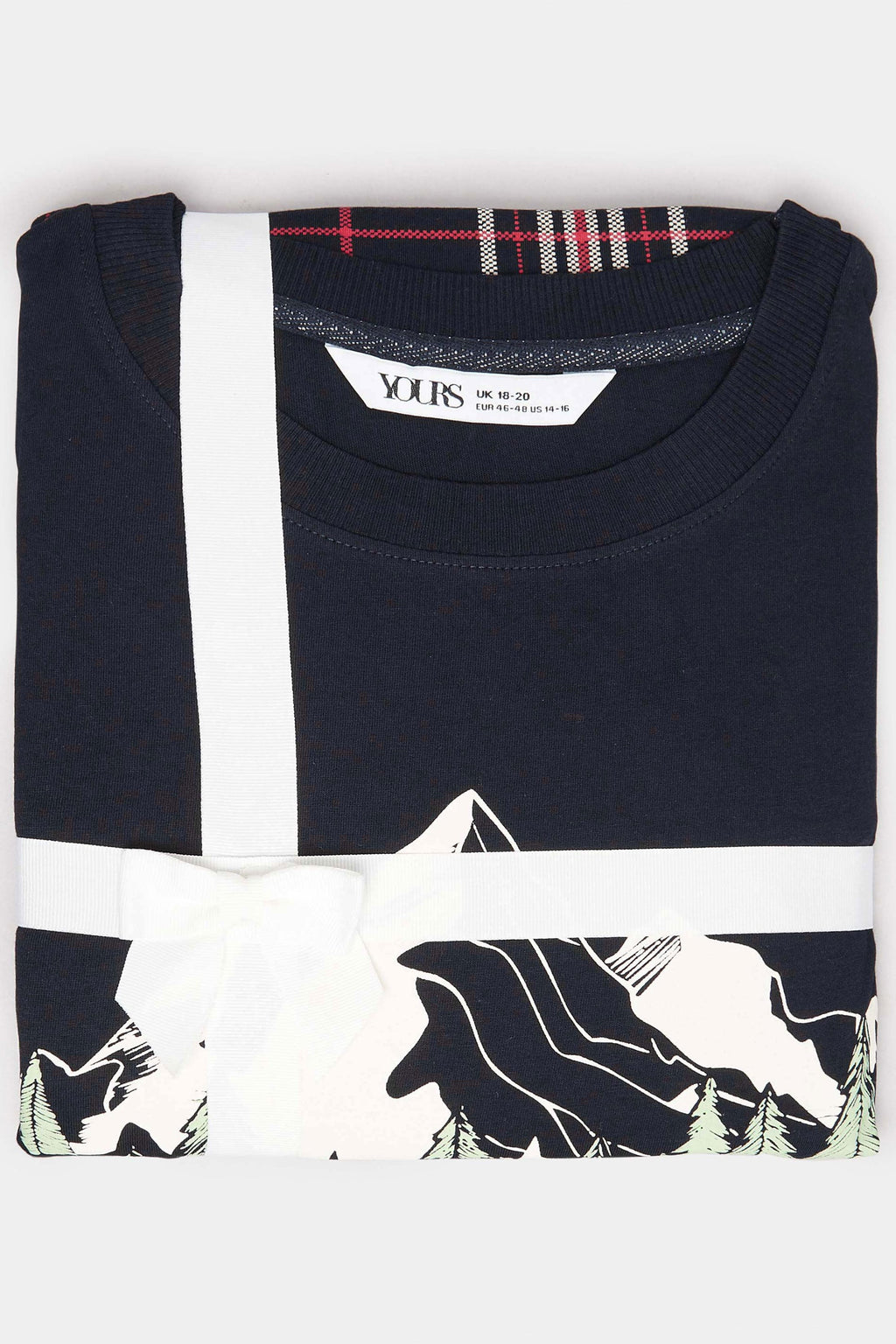  YOURS Curve Coffret Cadeau Pyjama à Carreaux Bleu « Sleep Season »