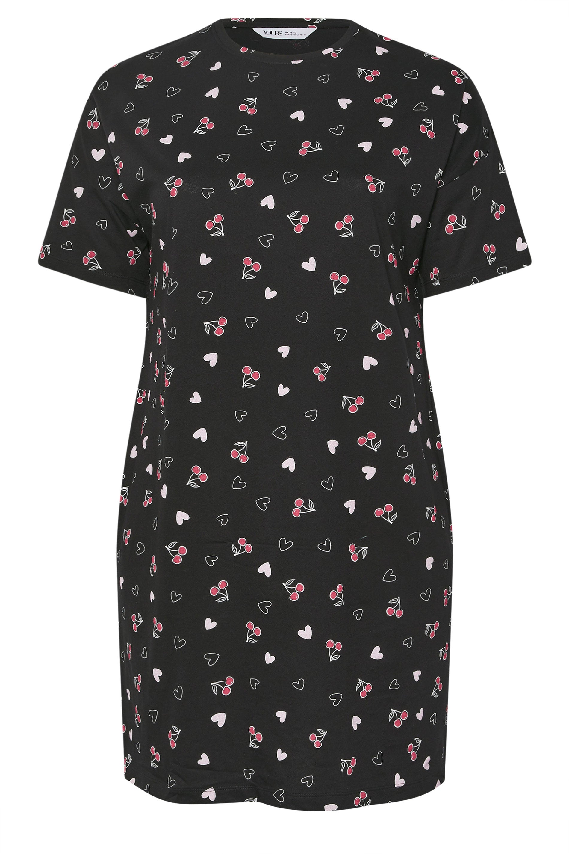  YOURS - Lot De 2 Chemises De Nuit Bleue & Noire 'Brunch Club'