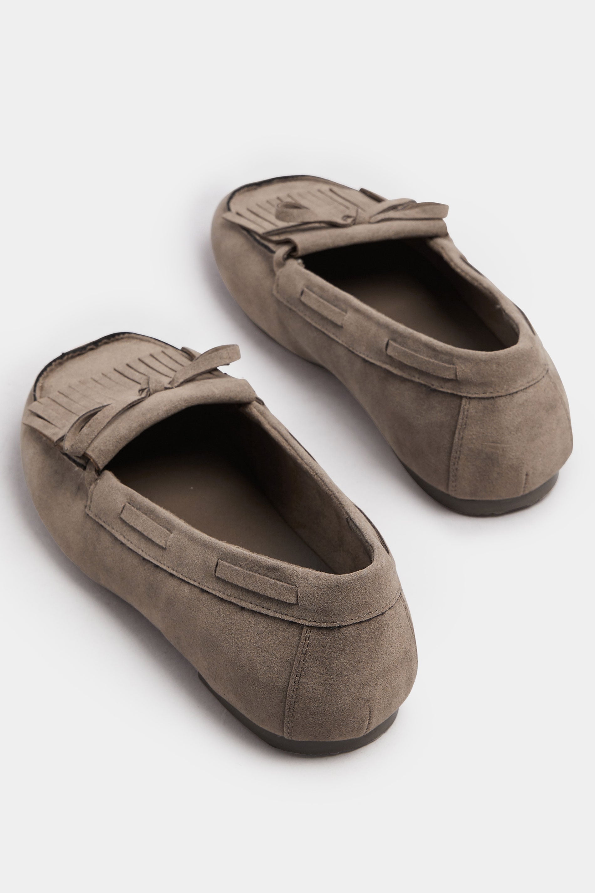  Mocassins à Franges En Simili-daim Marron, Coupe Extra Large EEE