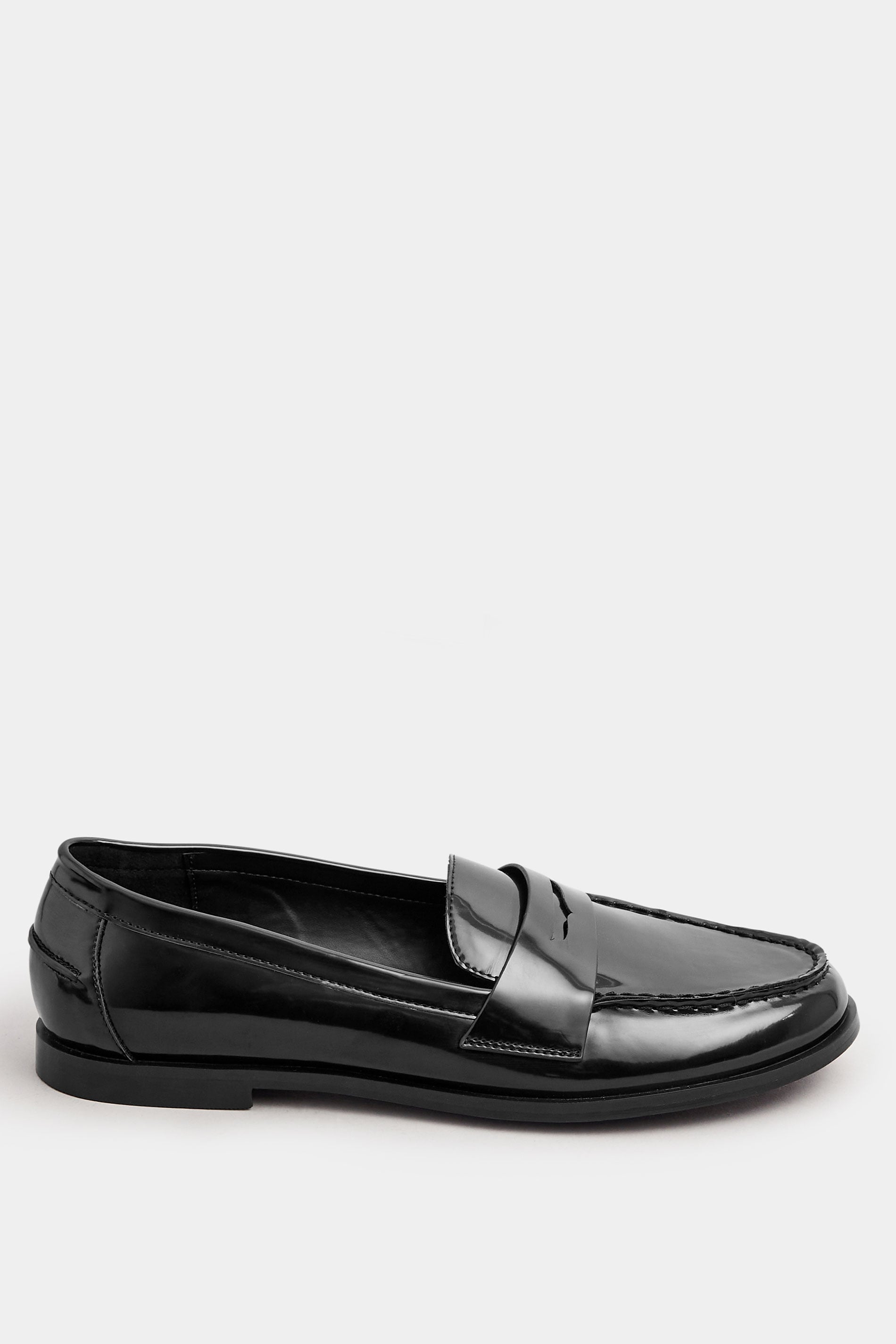  LTS Black Patent Loafers In Standard Fit