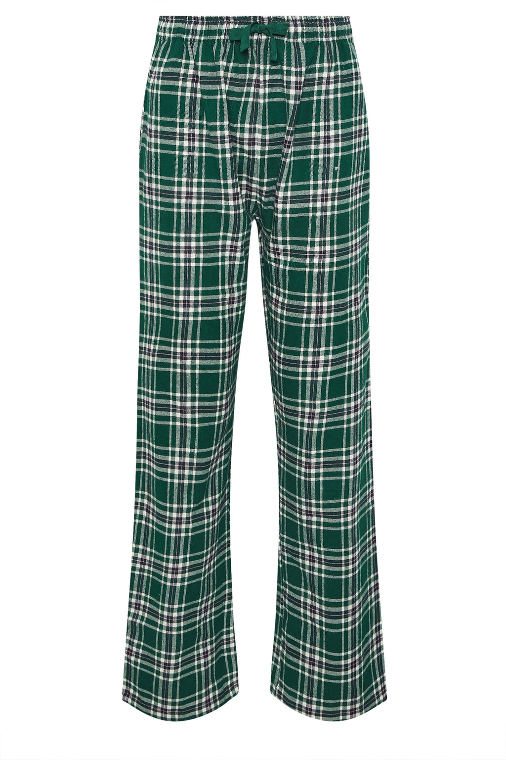  LTS Tall Green Cotton Check Pyjama Bottoms