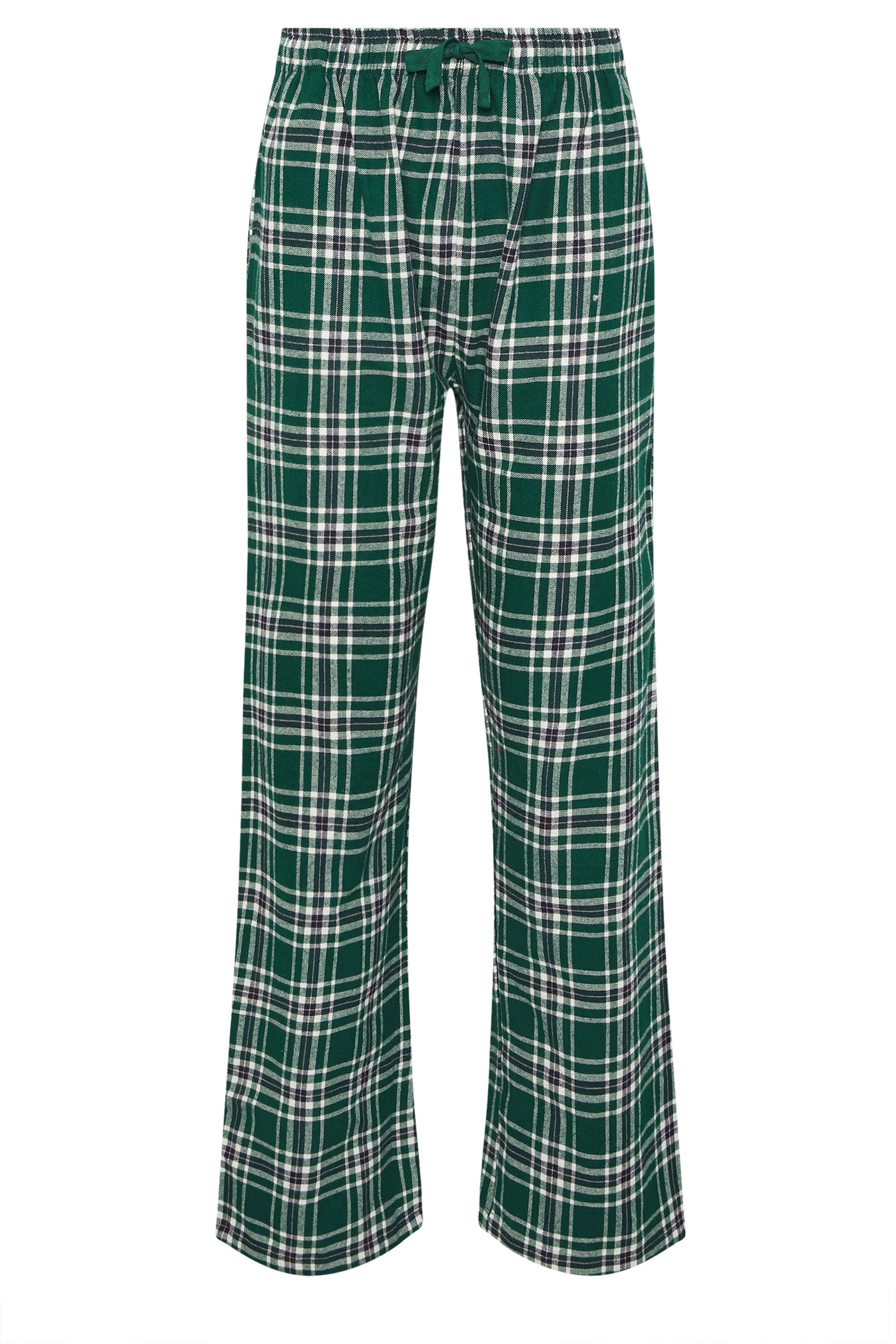  LTS Tall Green Cotton Check Pyjama Bottoms