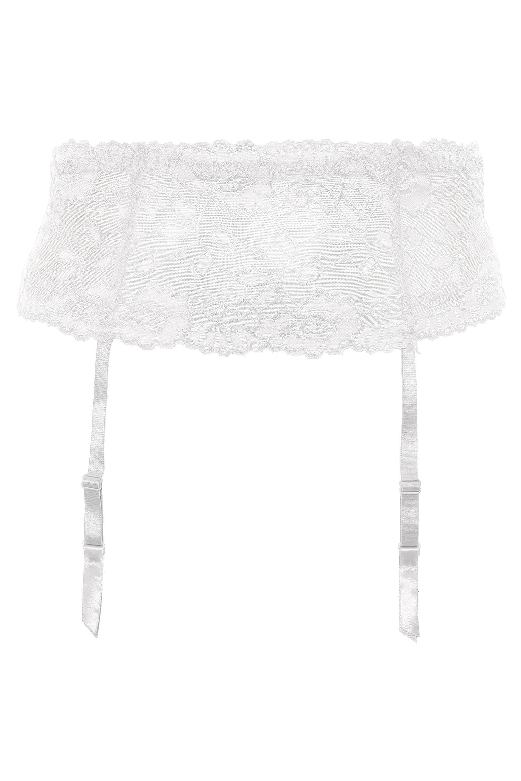  Porte-Jarretelles Blanc En Dentelle