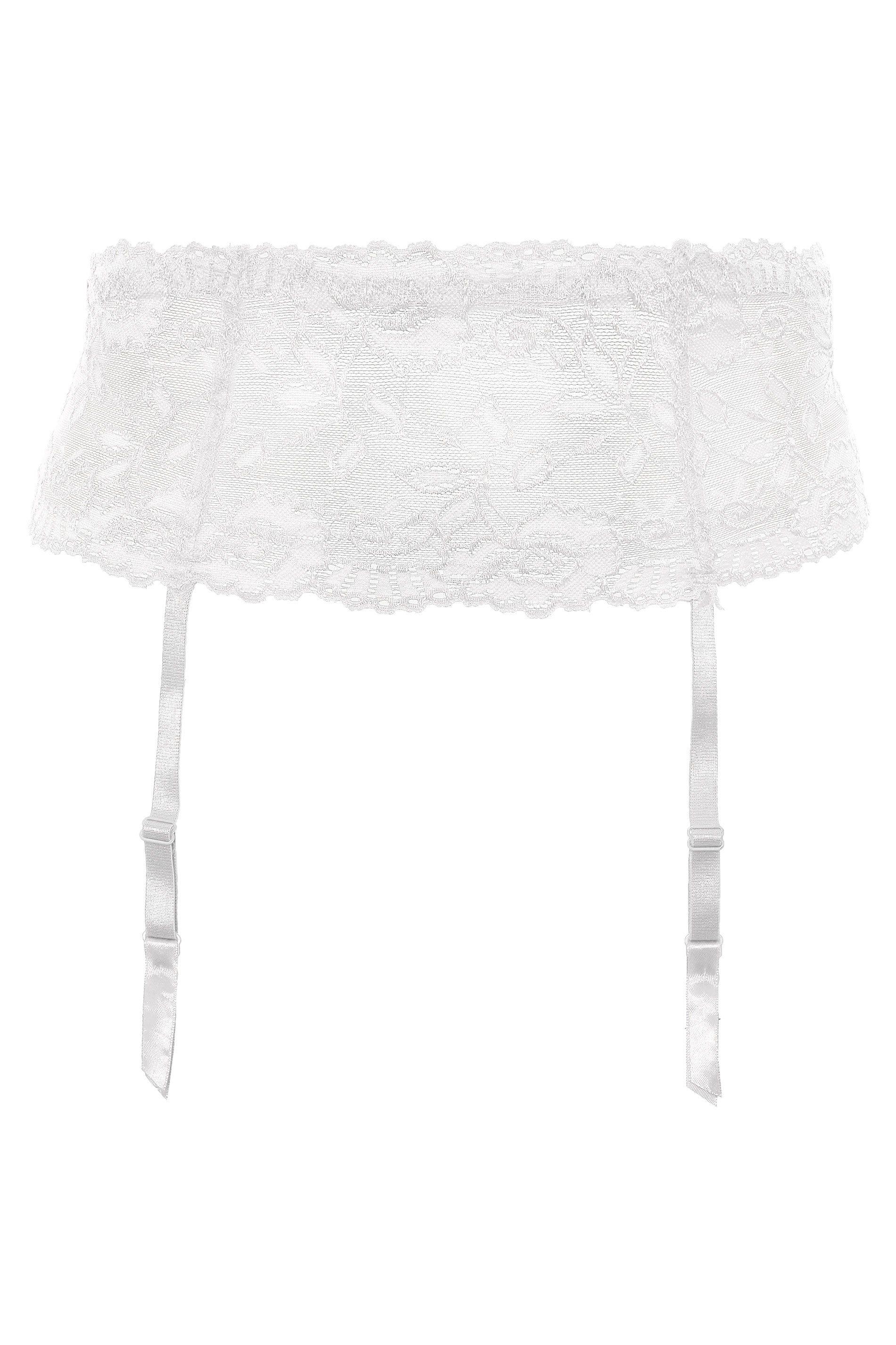  Porte-Jarretelles Blanc En Dentelle