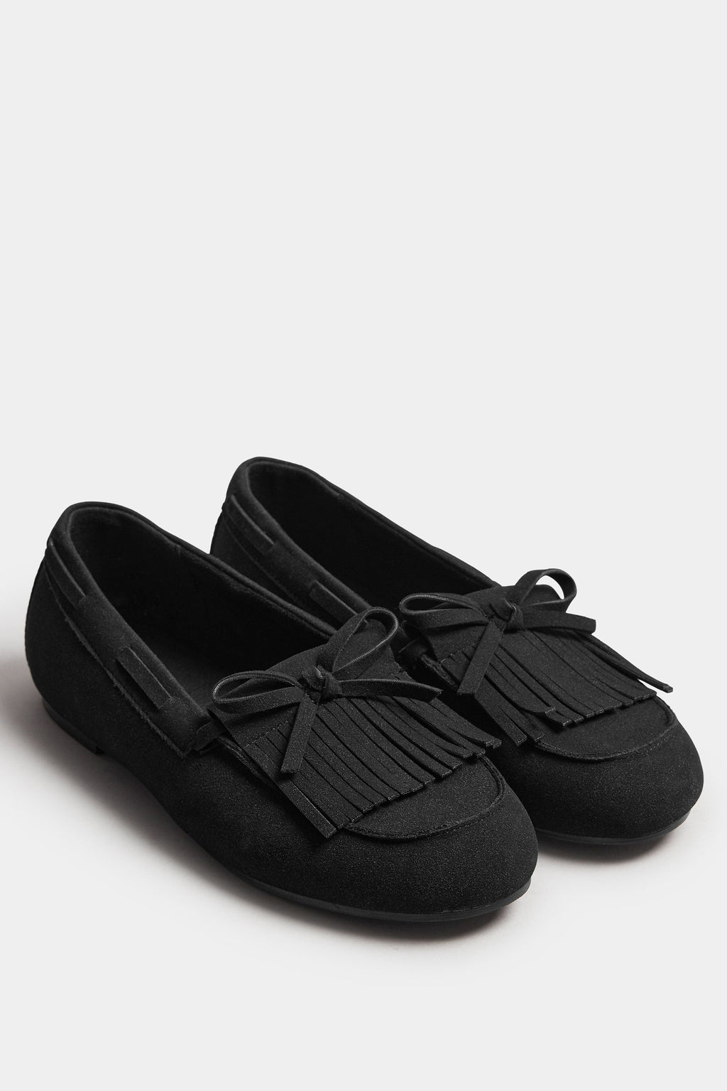  Mocassins à Franges En Simili-daim Noir, Coupe Extra Large EEE