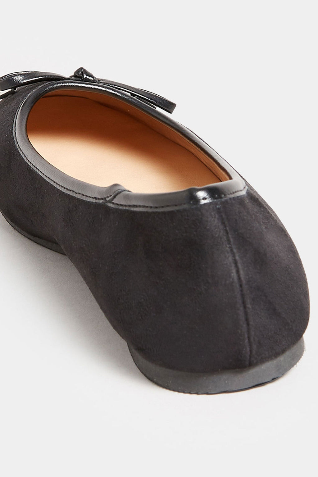  LTS - Ballerines Noires Noeud Effet Daim Regular Fit