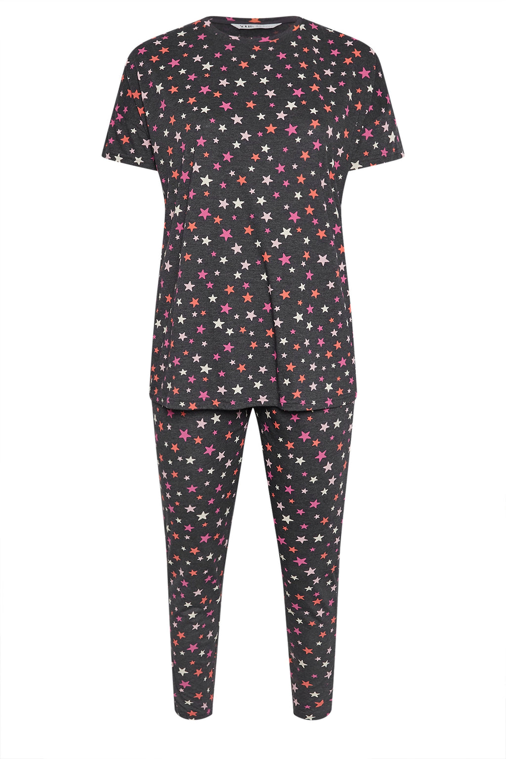  YOURS - Ensemble De Pyjama Gris Étoilé Manches Courtes