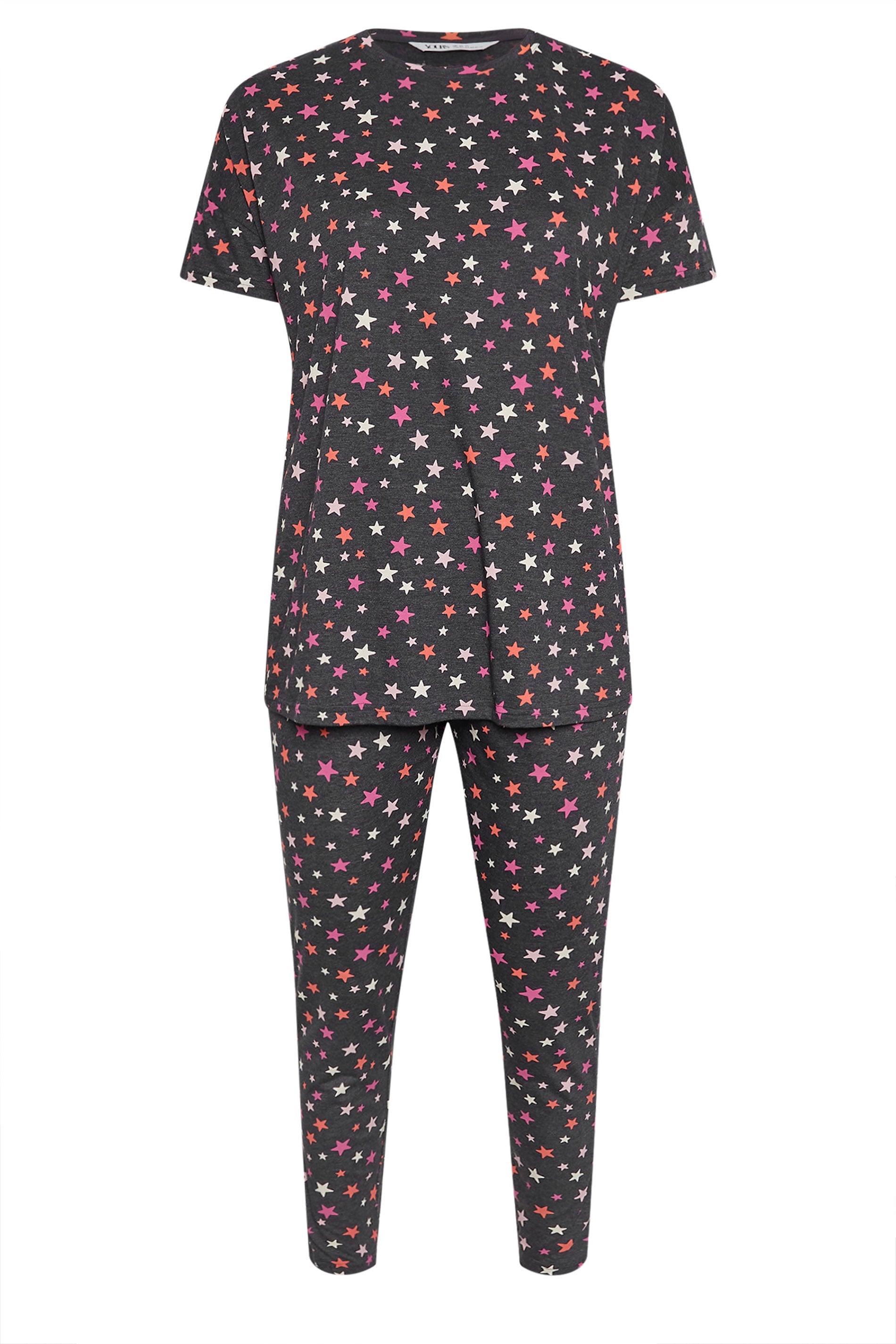  YOURS - Ensemble De Pyjama Gris Étoilé Manches Courtes