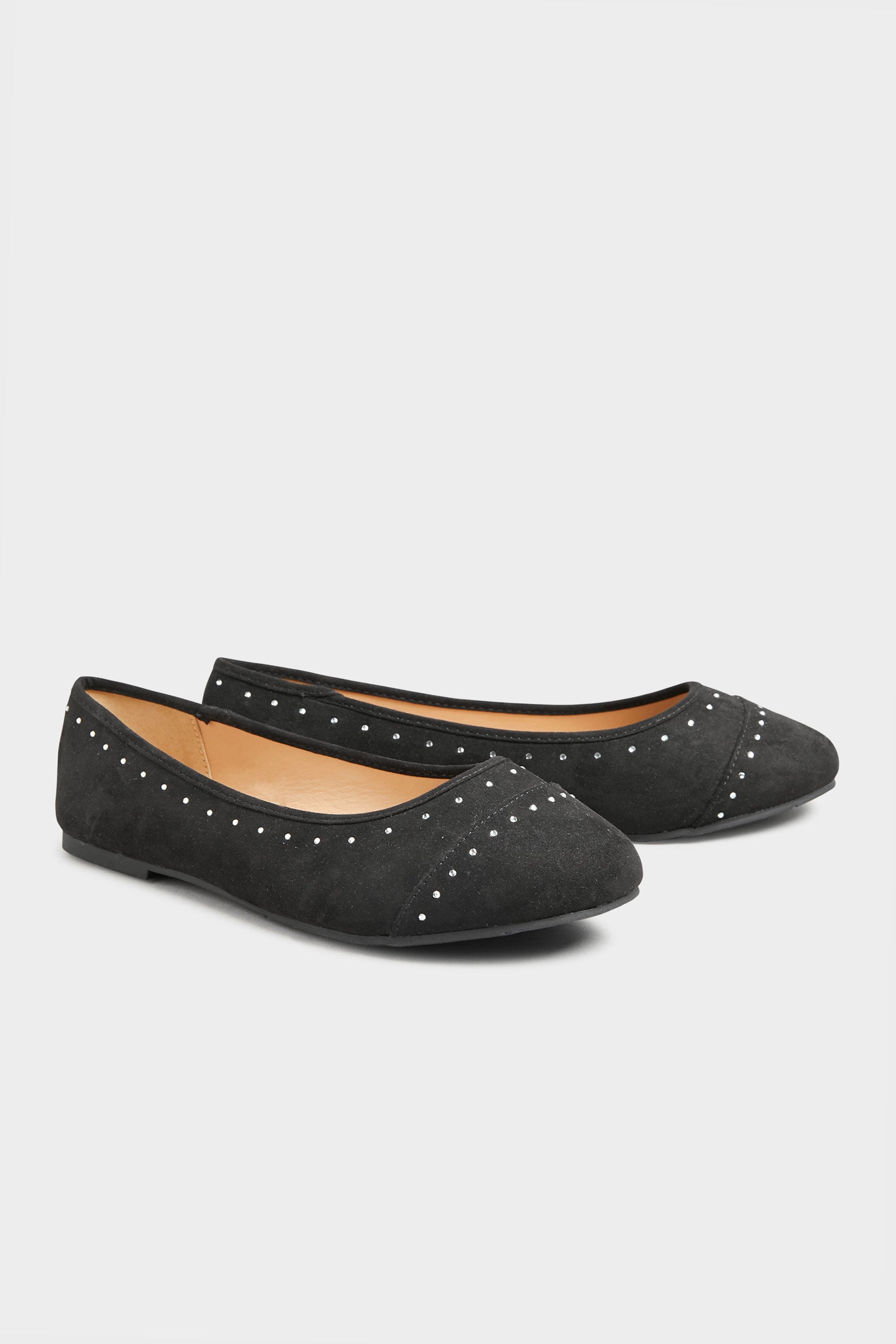  Ballerines Noires Strass Pieds Extra Larges EEE