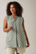  EVANS Curve Grey Geometric Print Tunic