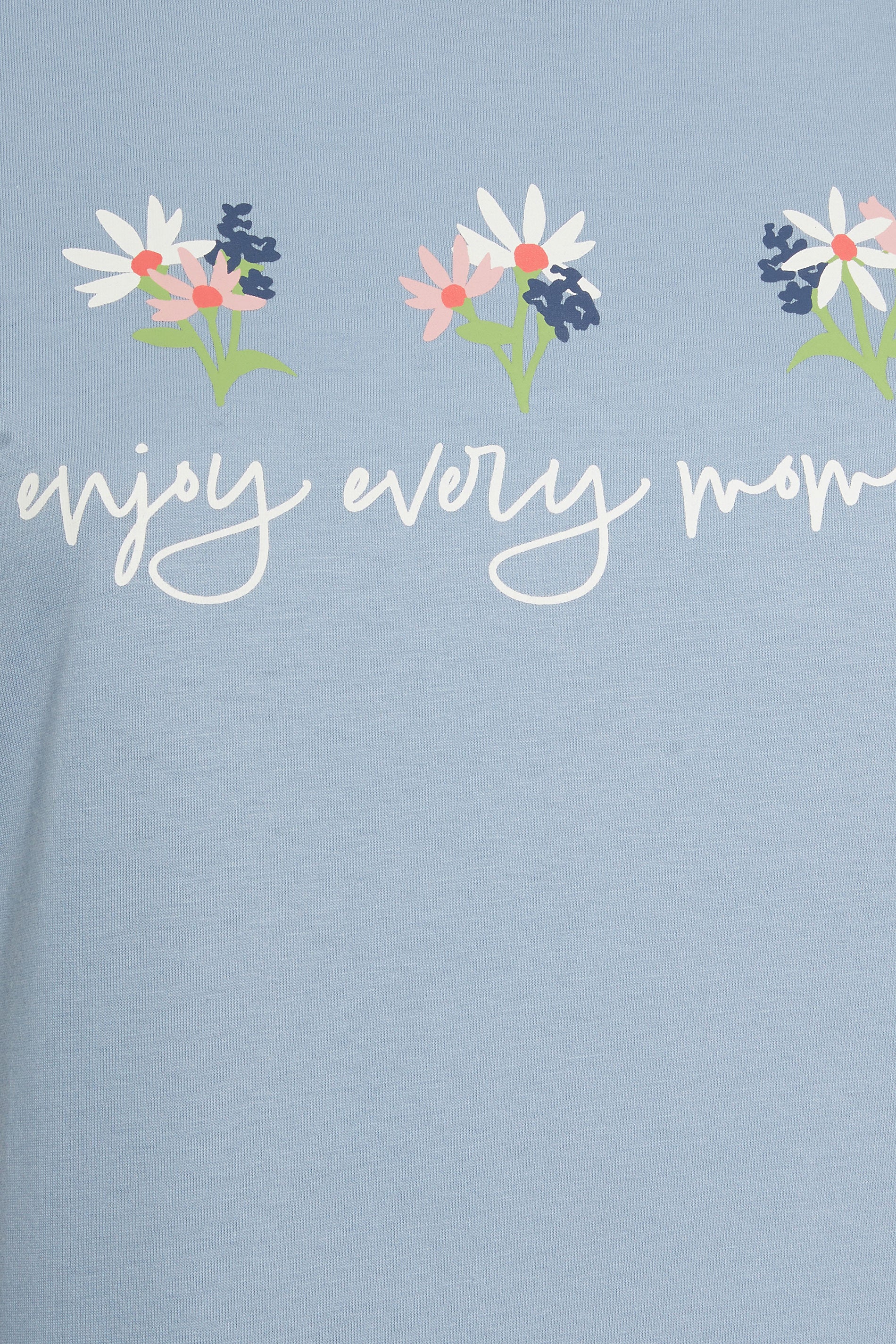  YOURS - Lot De 2 Chemises De Nuit Bleues Floral 'Every Moment'