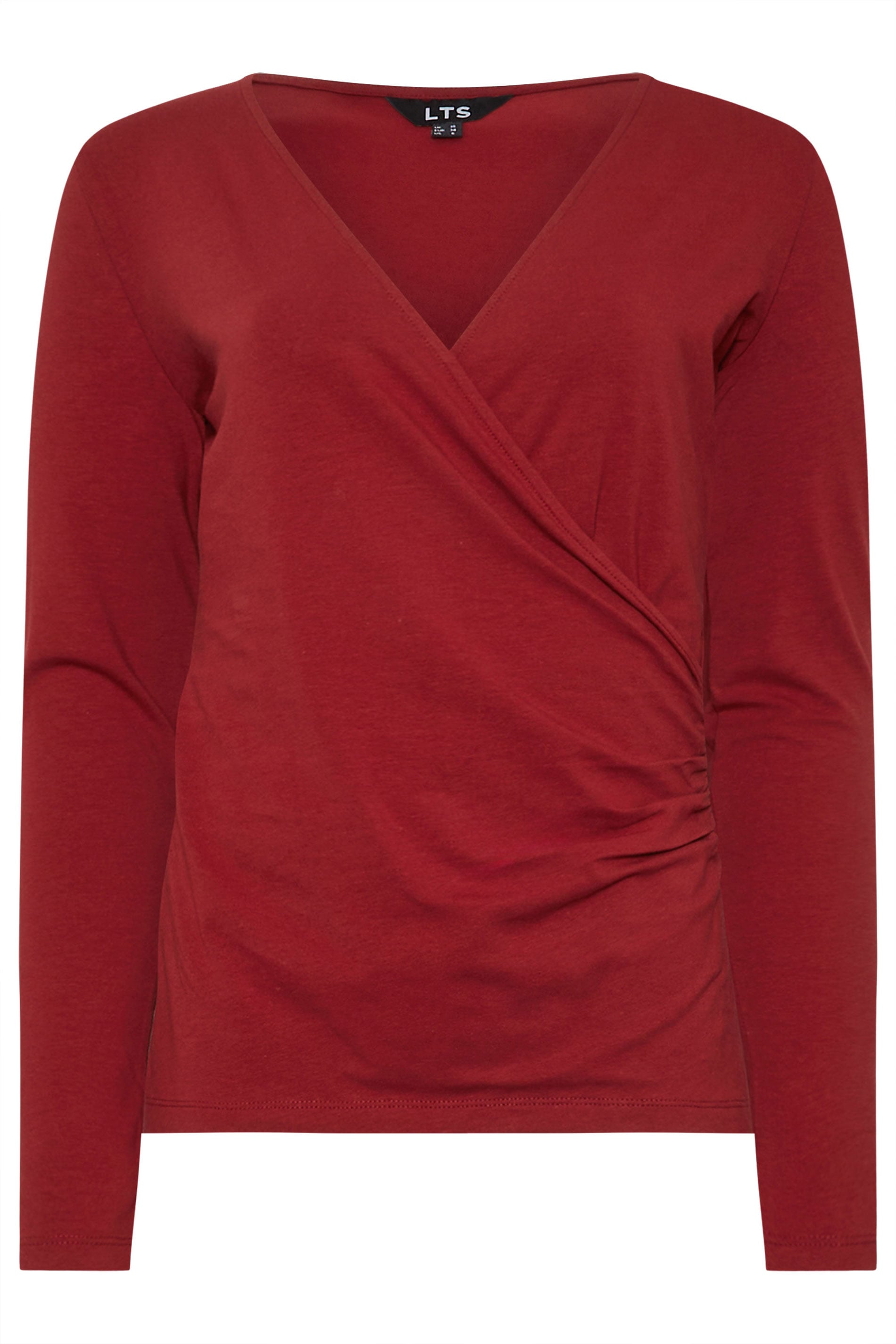  LTS Tall 2 PACK Khaki Green & Red Wrap Tops